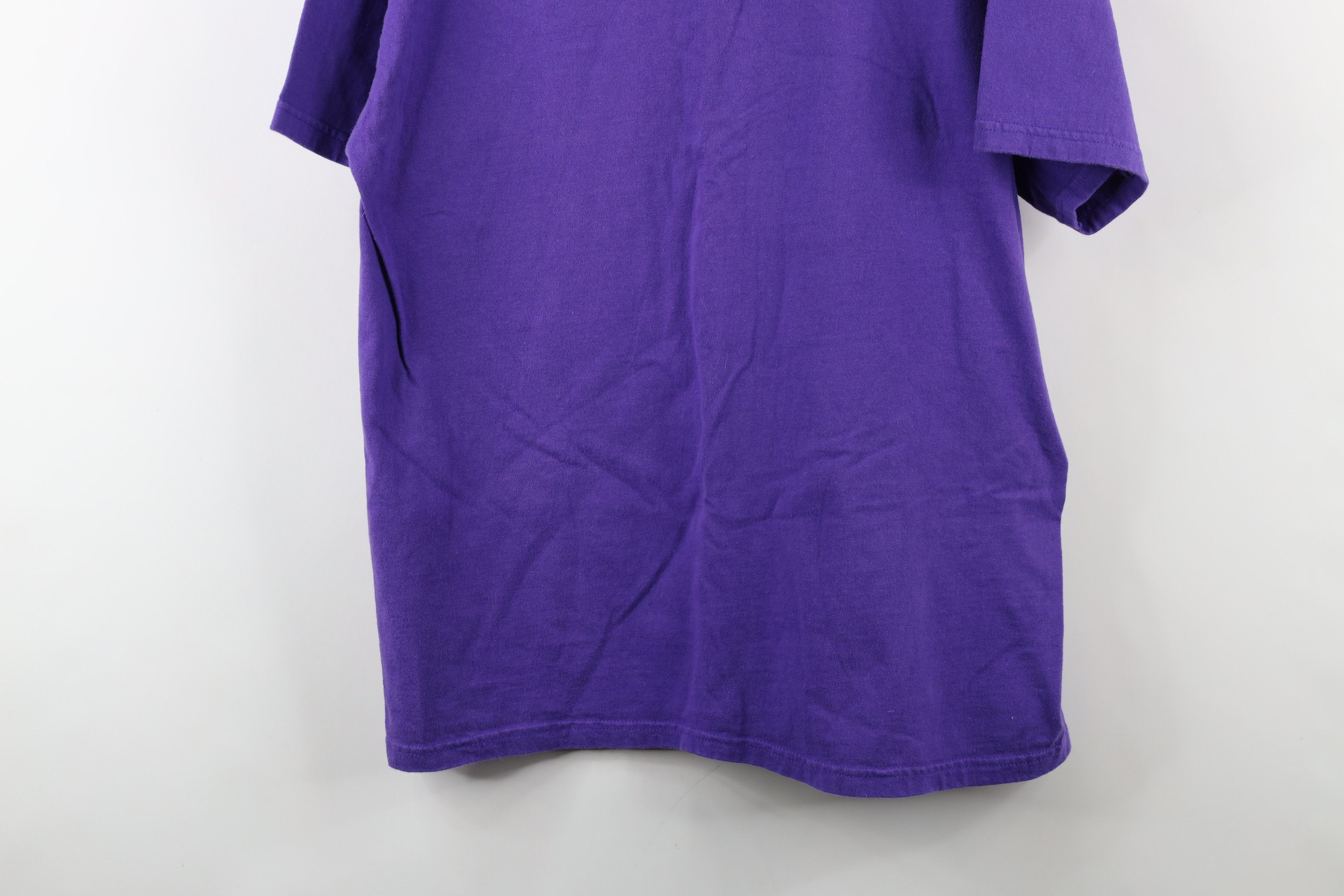 Hanes × Vintage Vintage 90s Hanes Beefy Short Sleeve T-Shirt Purple Cotton Size US L / EU 52-54 / 3 - 12 Thumbnail