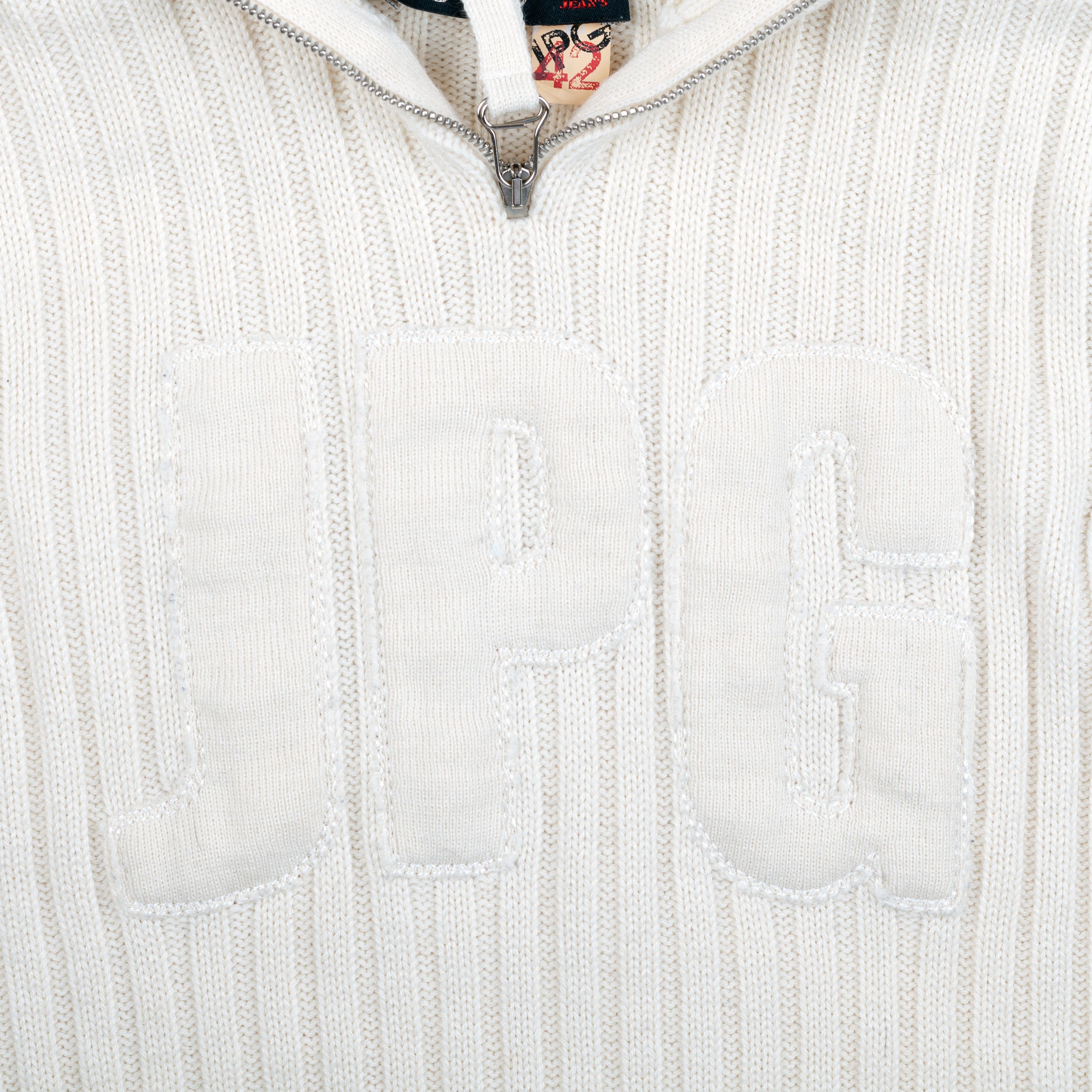 Jean Paul Gaultier Jean Paul Gaultier JPG Light Cream Zipper Knit Size M / US 6-8 / IT 42-44 - 3 Thumbnail