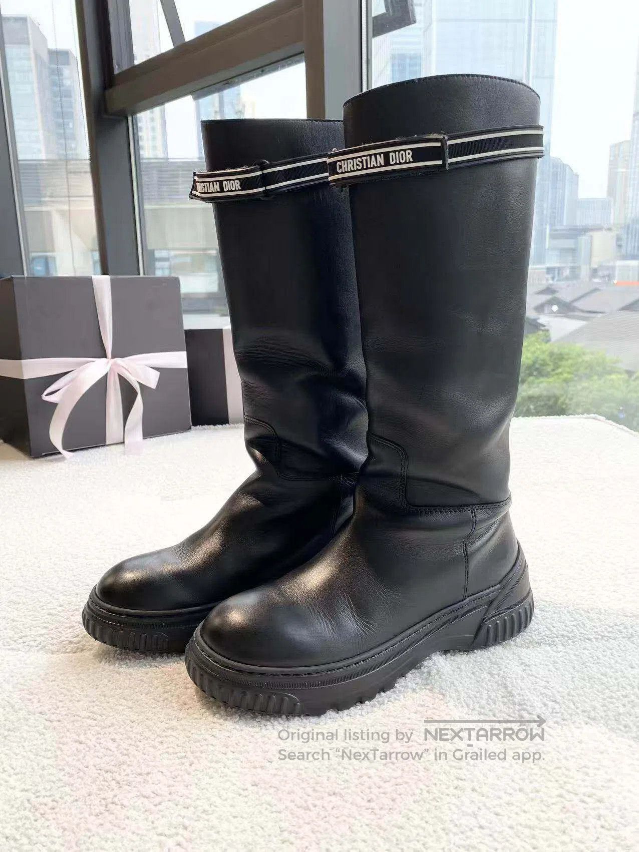 Dior Dior Logo Leather Knee High Boots| Size US 6.5 / IT 36.5 - 1 Thumbnail