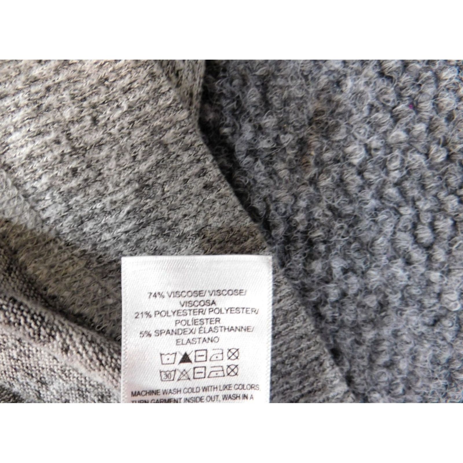 Lucky Brand Lucky Brand Sweater Womens XL Gray Crew Neck Geometric Embroidered Viscose Knit Pullover Regular Fit Long Sleeve Casual Size XL / US 12-14 / IT 48-50 - 6 Thumbnail