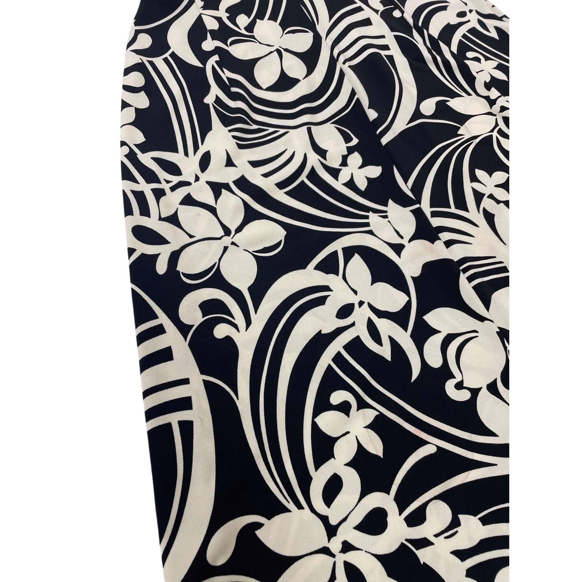 MAGGY LONDON Maggy London Womens Black Tan Floral Midi Summer Dress Size Size L / US 10 / IT 46 - 8 Thumbnail