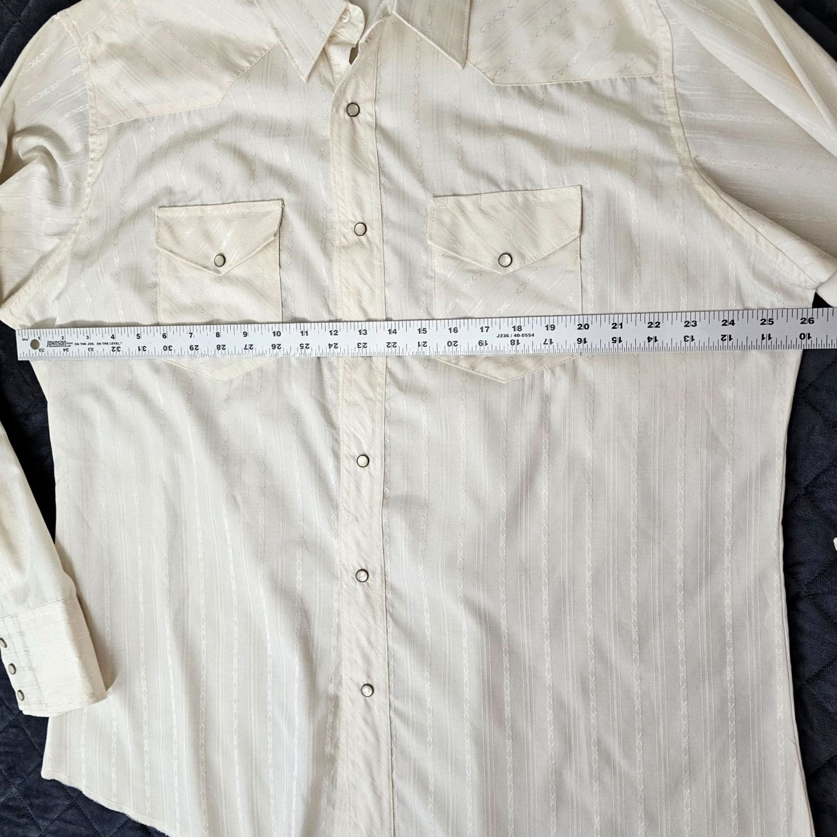 Wrangler VINTAGE Wrangler Western Shirt Men's XL White Pearl Snap Embellished Button-Up Collared Long Sleeve Cowboy Retro Classic Wranger? Size US XL / EU 56 / 4 - 7 Thumbnail