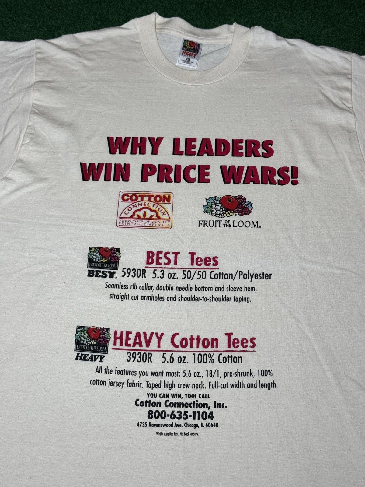 Fruit Of The Loom Fruit Of The Loom Promotional Vintage RARE XL Logo T Shirt Size US XL / EU 56 / 4 - 2 Thumbnail