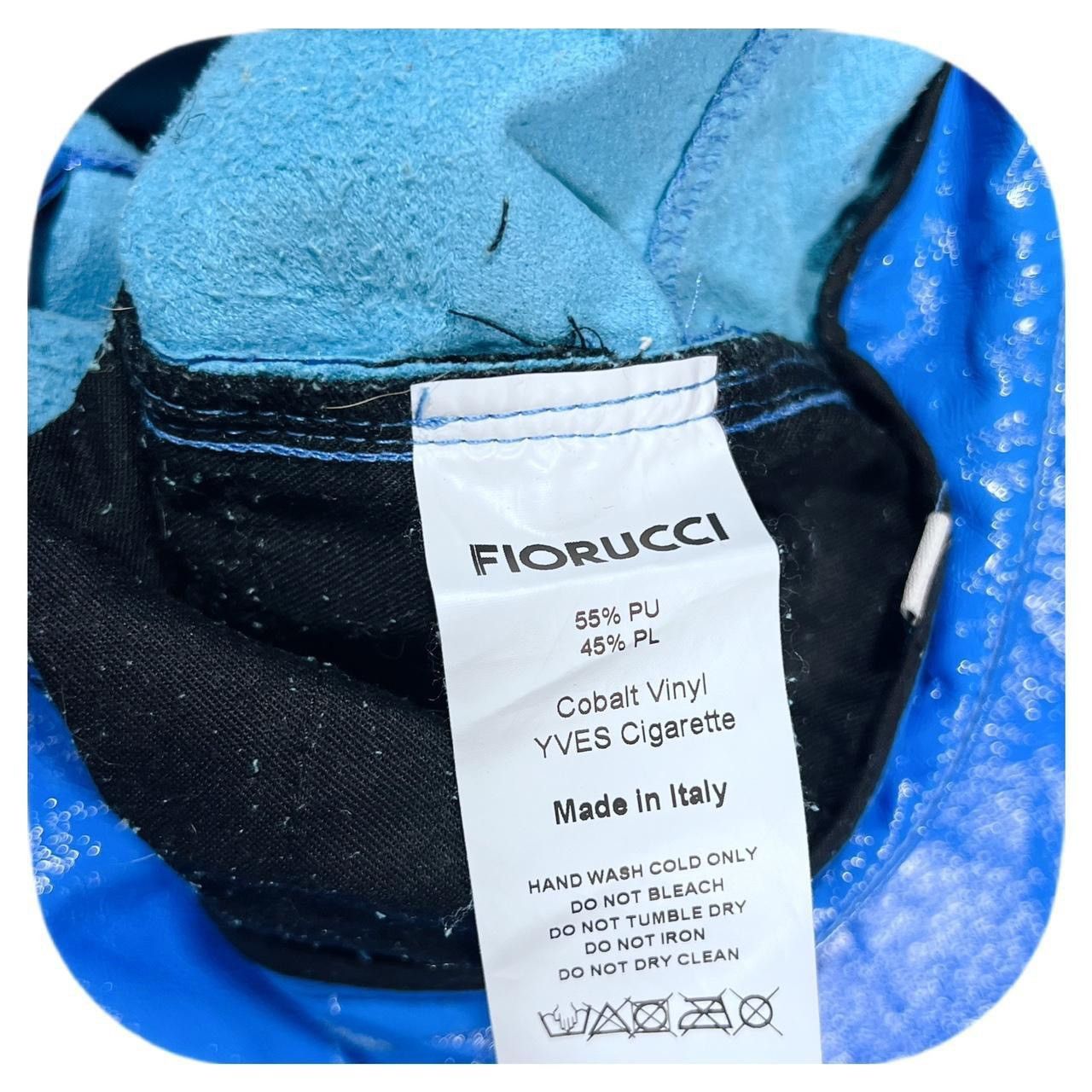 Fiorucci VTG 90s Fiorucci Yves Cobalt Blue Vinyl Pants 26” Italy Size 26" / US 2 / IT 38 - 8 Thumbnail