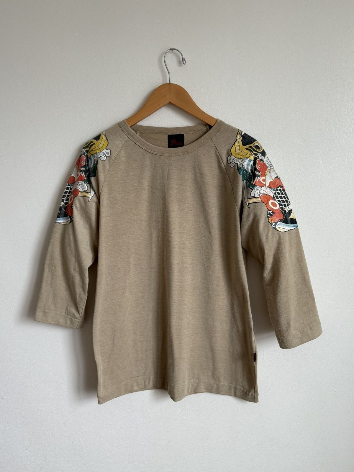 If Six Was Nine × Japanese Brand × Vintage MdP Modèle de Prudence Japan Tattoo Sleeve Beige 3/4 T-Shirt Size US L / EU 52-54 / 3 - 4 Thumbnail