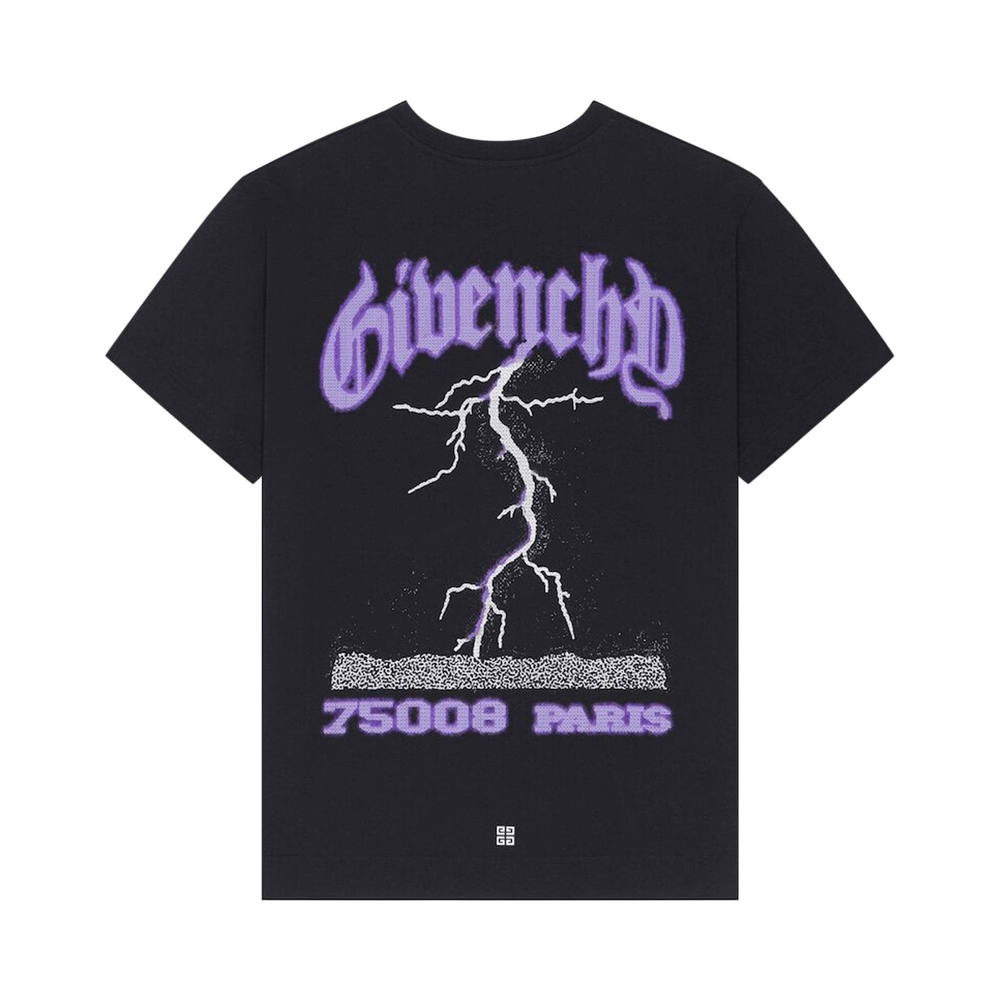 Givenchy o1w1db10325 Boxy Short-Sleeve T-Shirt in Black Size US XXL / EU 58 / 5 - 2 Thumbnail