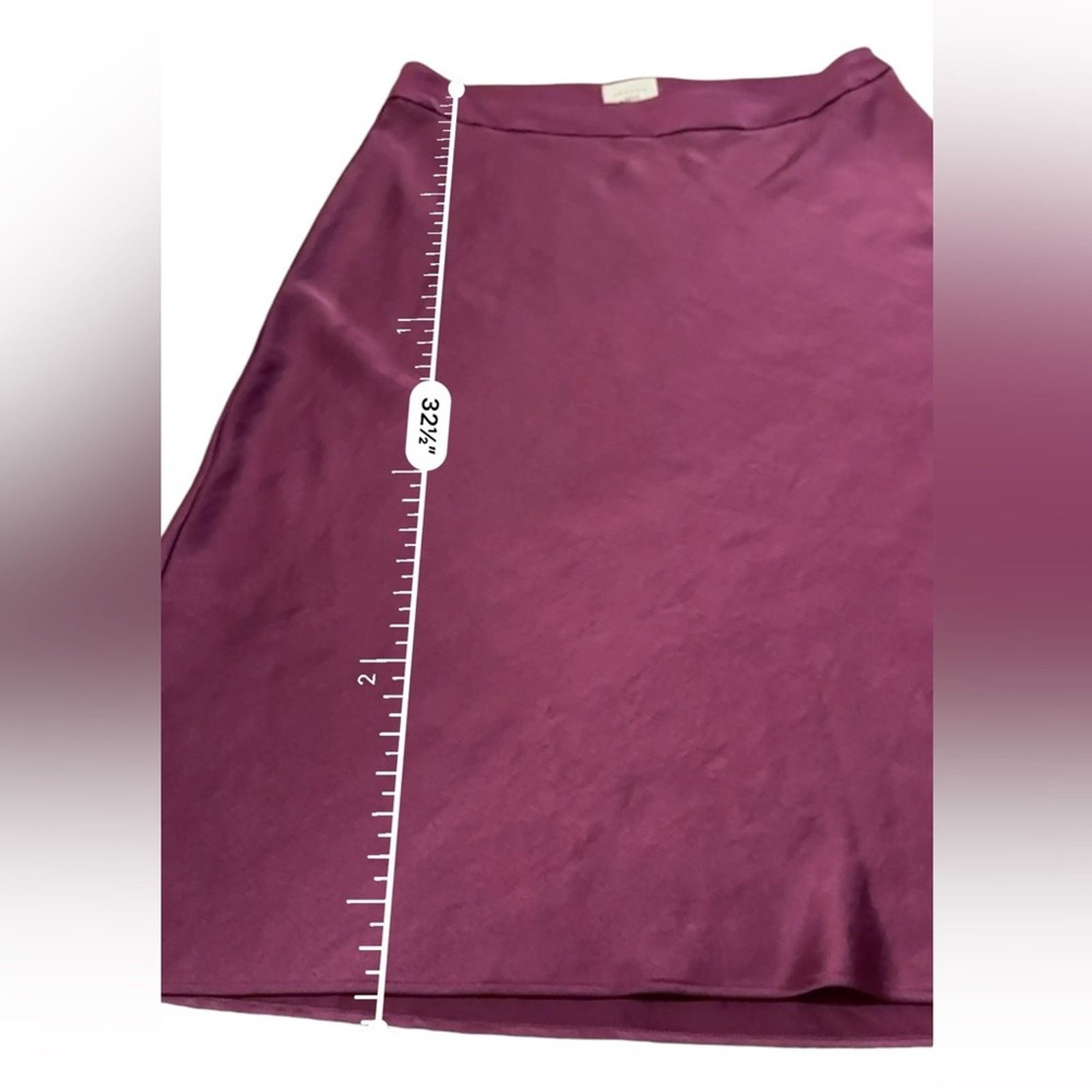 Sezane Sezane Sandy Purple Silky Side Zip Midi Skirt Sz 44 FR Size 32" / US 10 / IT 46 - 13 Thumbnail
