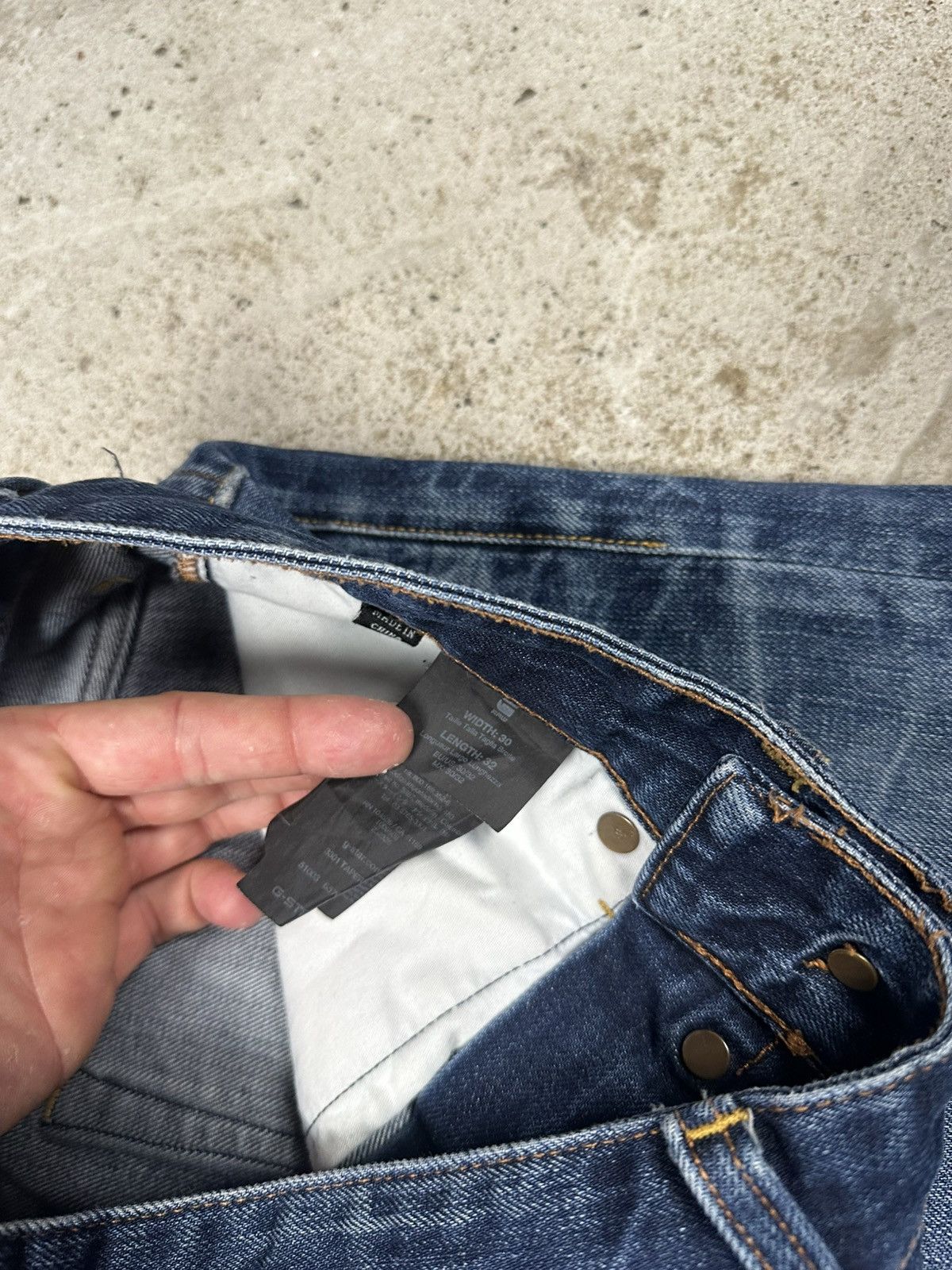 G-Star × Vintage Vintage Y2K G Star Raw 3301 Tapered Washed Denim Pants Jeans Size US 30 / EU 46 - 13 Thumbnail