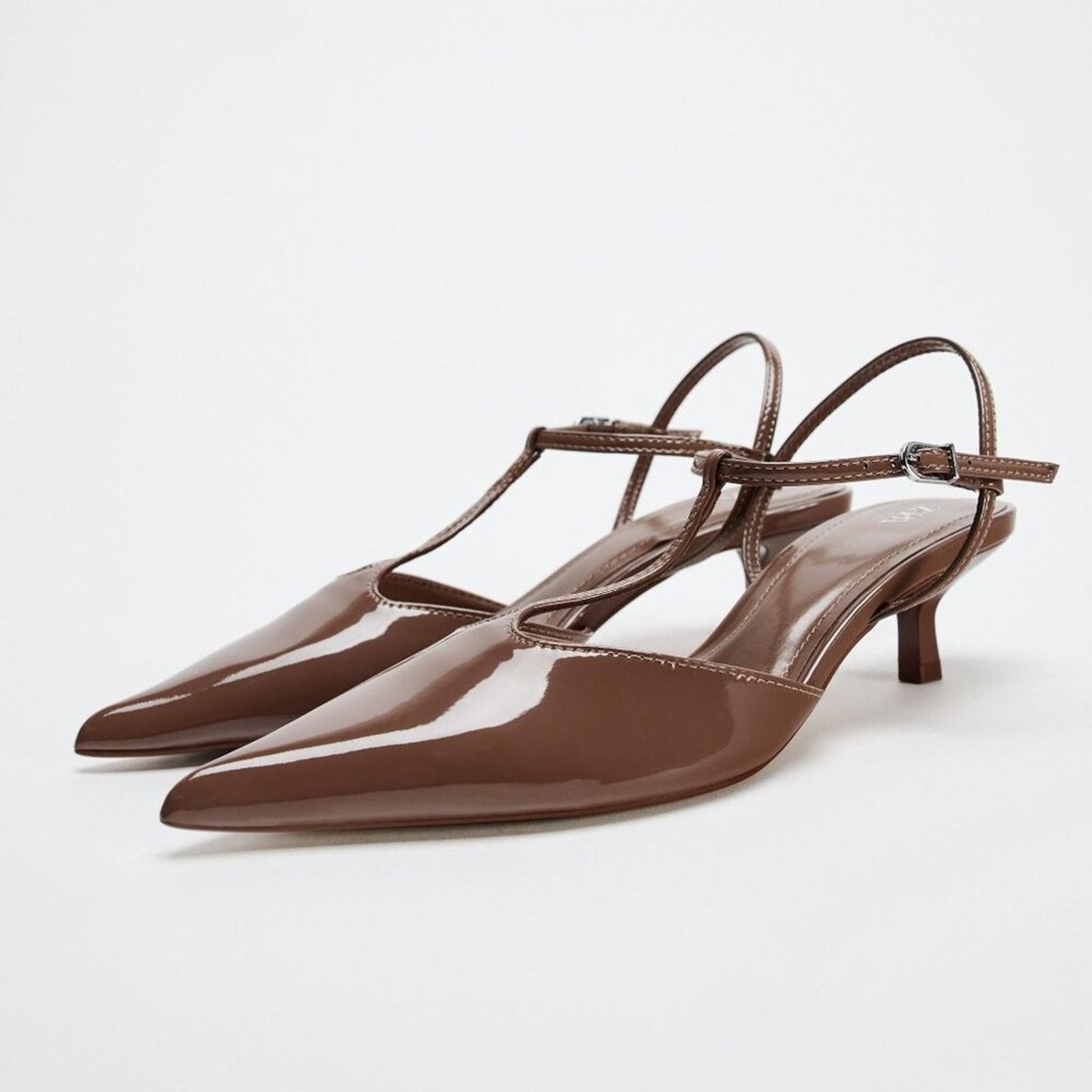 Zara ZARA Faux Patent Leather Heels Size US 10 / IT 40 - 14 Thumbnail