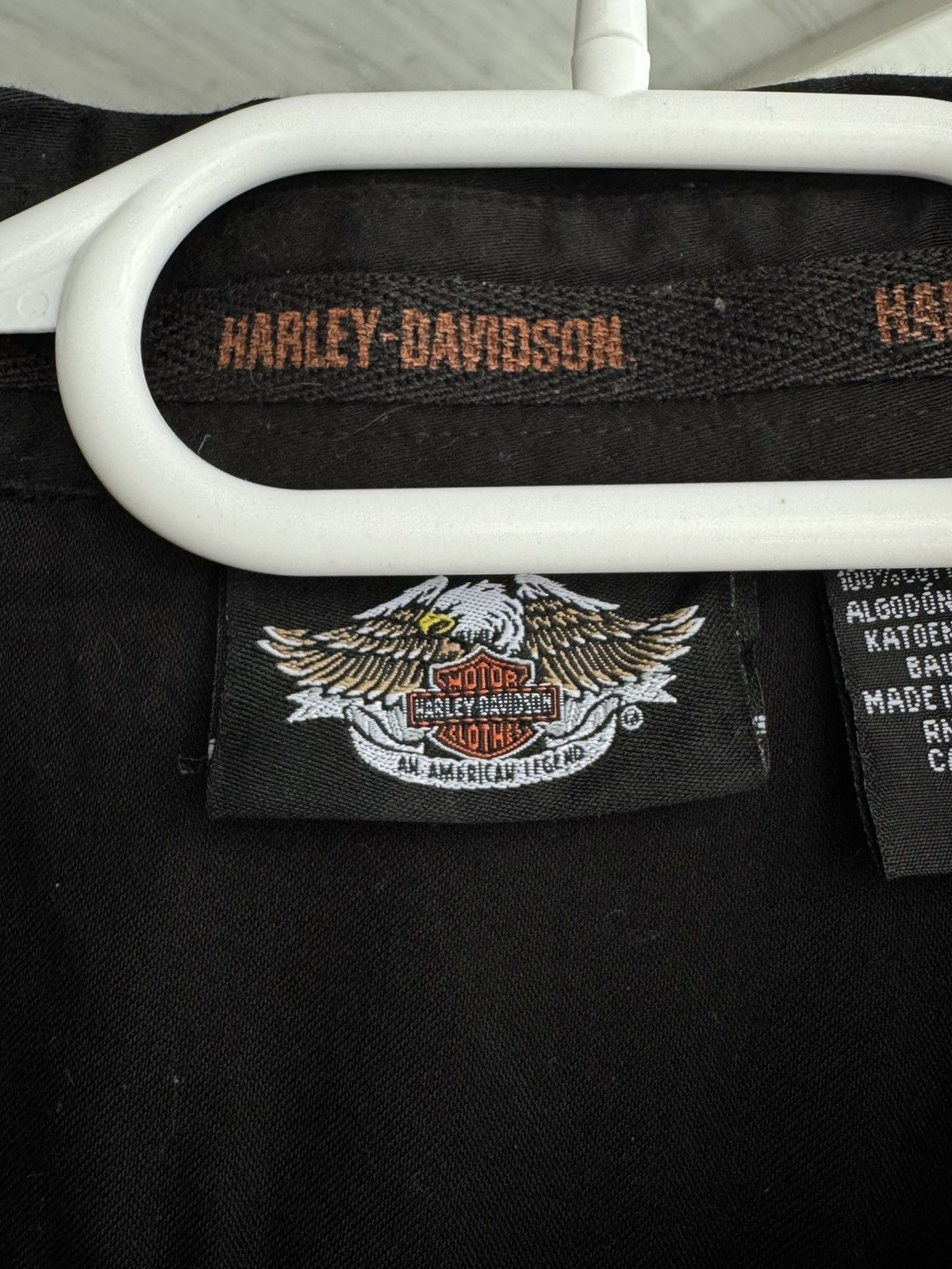 Harley Davidson Vintage Harley-Davidson Moto Short Sleeve Shirt Sz L Size US L / EU 52-54 / 3 - 6 Thumbnail