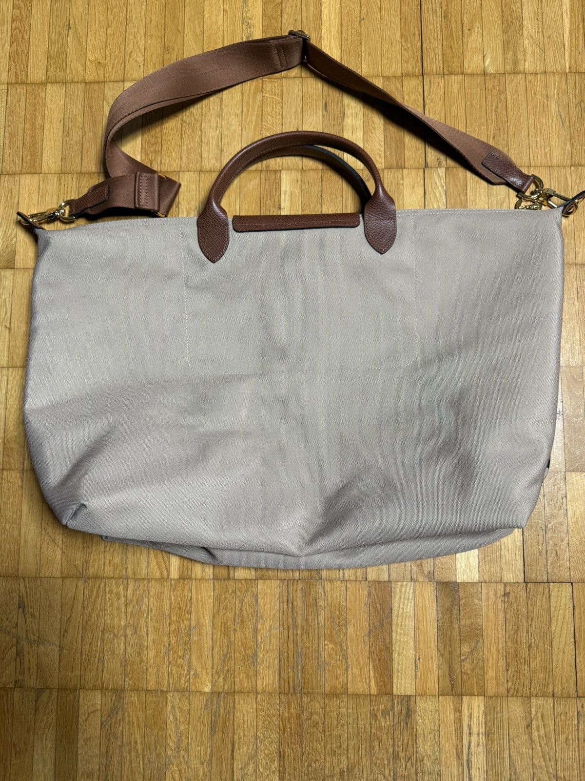 Longchamp Longchamp L.R.T Large Travel Tote Bag Shoulder Bag Beige Size ONE SIZE - 4 Thumbnail