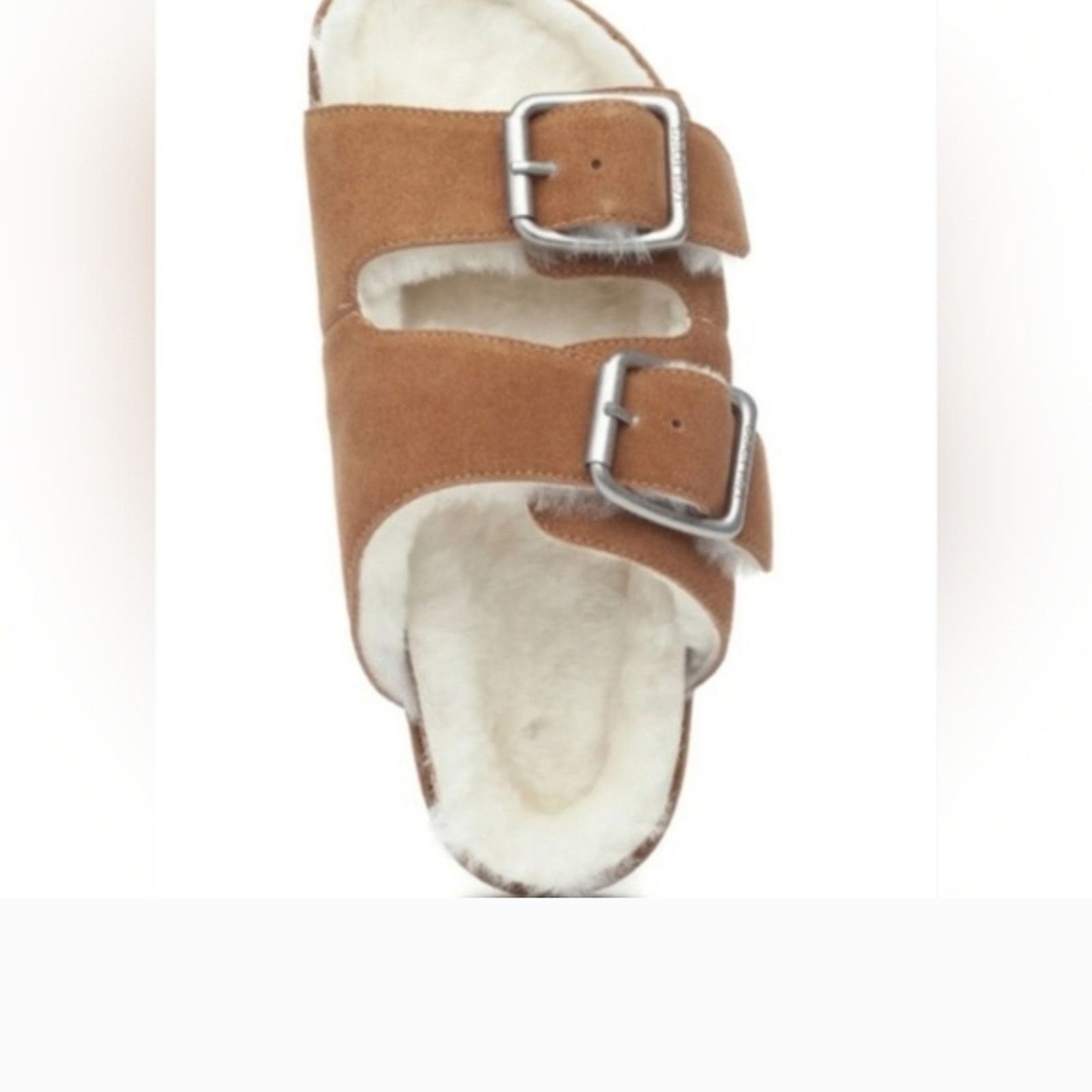 J/Slides Anthropology J/Slides Lynx Cognac Suede Shearling Fur Lined Size US 9 / IT 39 - 1 Thumbnail