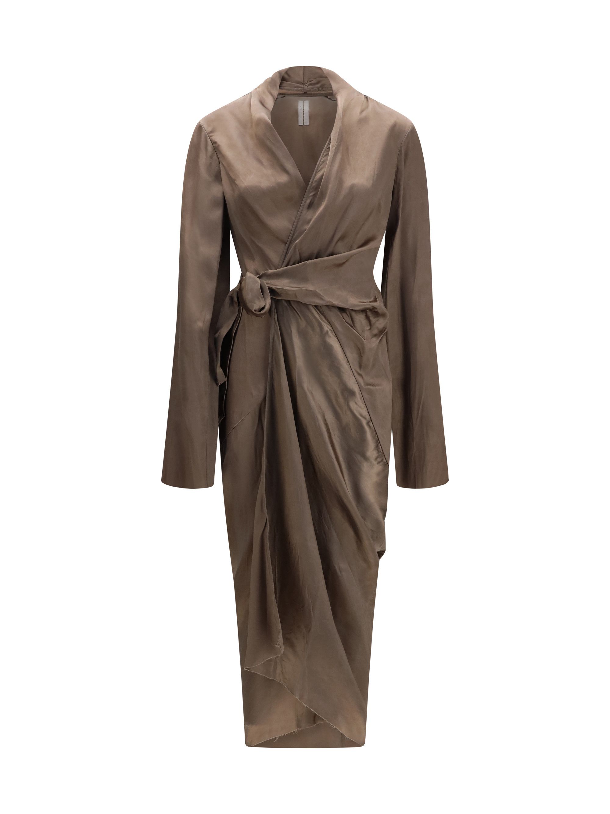 Rick Owens Asymmetric Wrap Dress with knot fastening Size M / US 6-8 / IT 42-44 - 1 Thumbnail