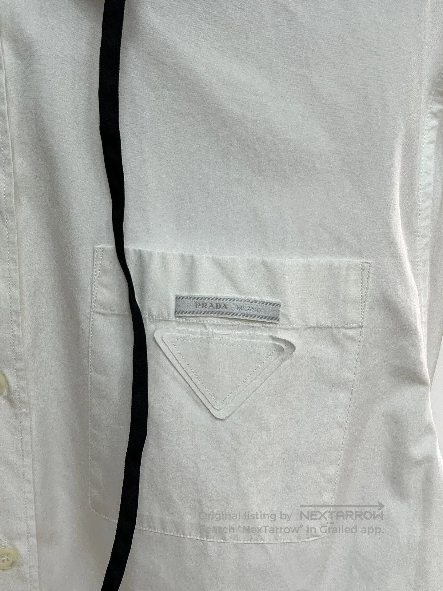 Prada prada nylon hooded white shirt. Size M / US 6-8 / IT 42-44 - 3 Thumbnail