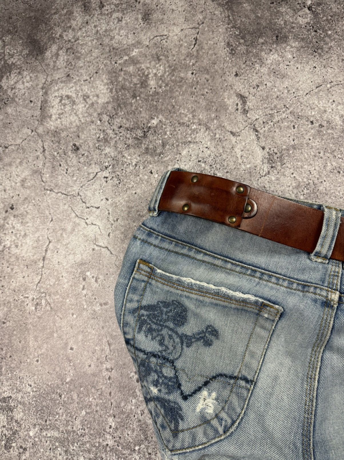 Vintage Diesel Japanese Style Archive Patchwork Leather Belt