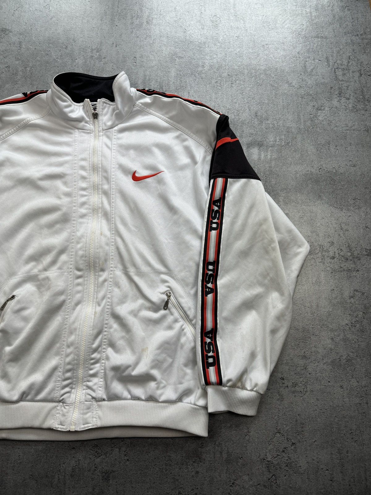 Nike × Vintage Nike 90s Zip USA vintage boxy swoosh logo rap skate y2k Size US L / EU 52-54 / 3 - 3 Thumbnail