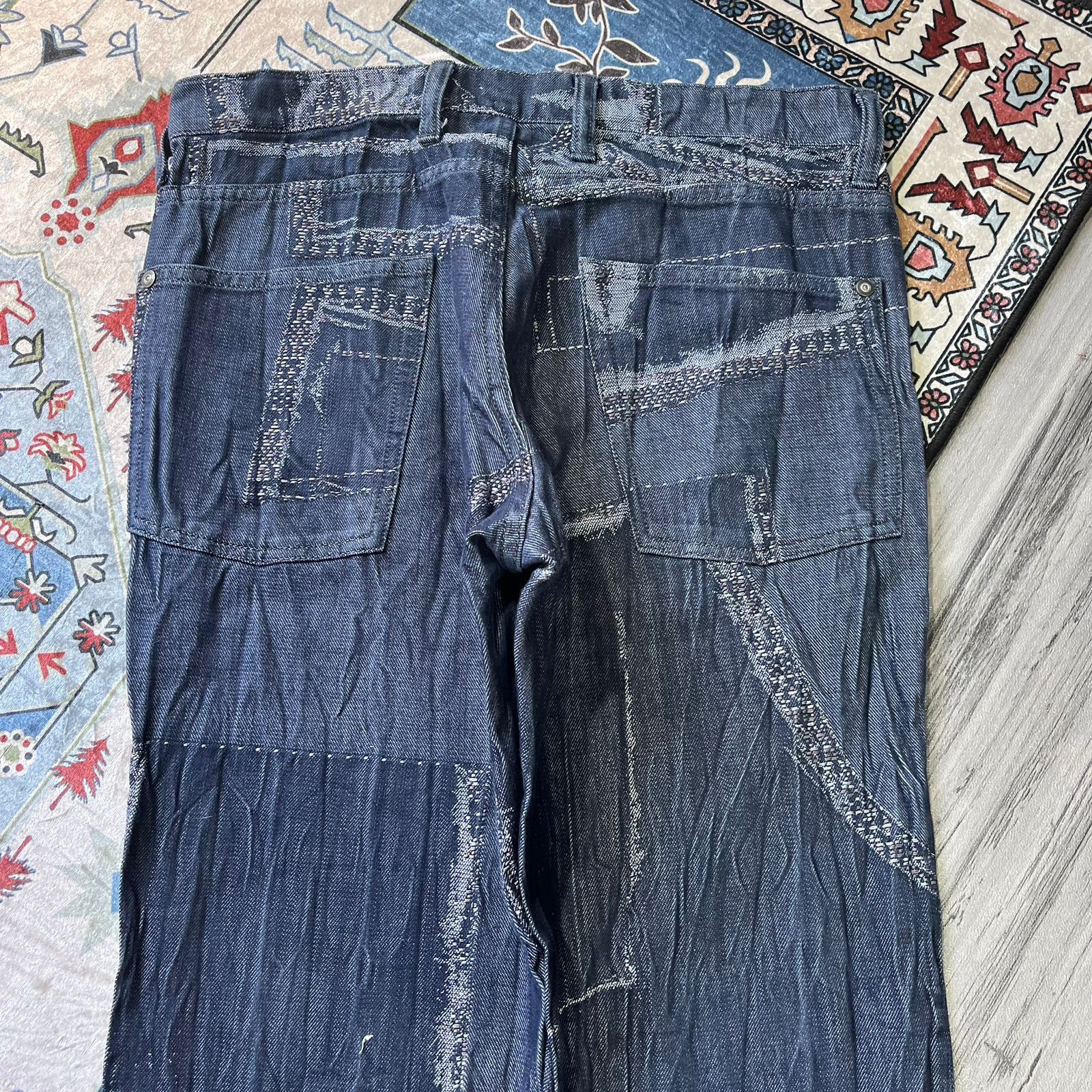 Issey Miyake Issey Miyake Boro Denim Pants Size US 34 / EU 50 - 5 Thumbnail