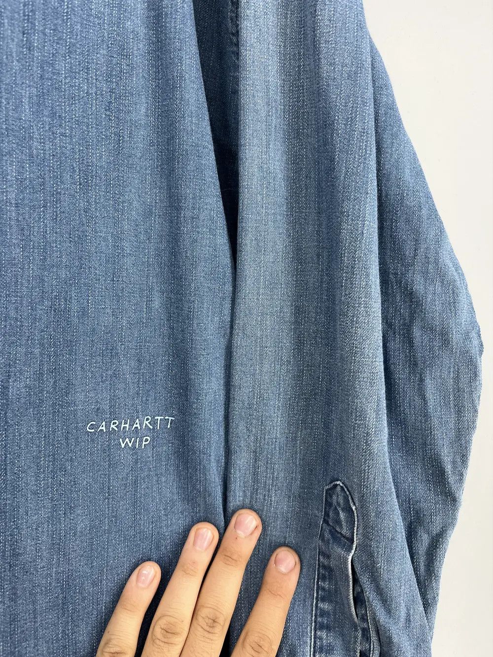 Carhartt Vintage Carhartt WIP Denim Weldon Shirt Washed Blue Size US M / EU 48-50 / 2 - 6 Thumbnail