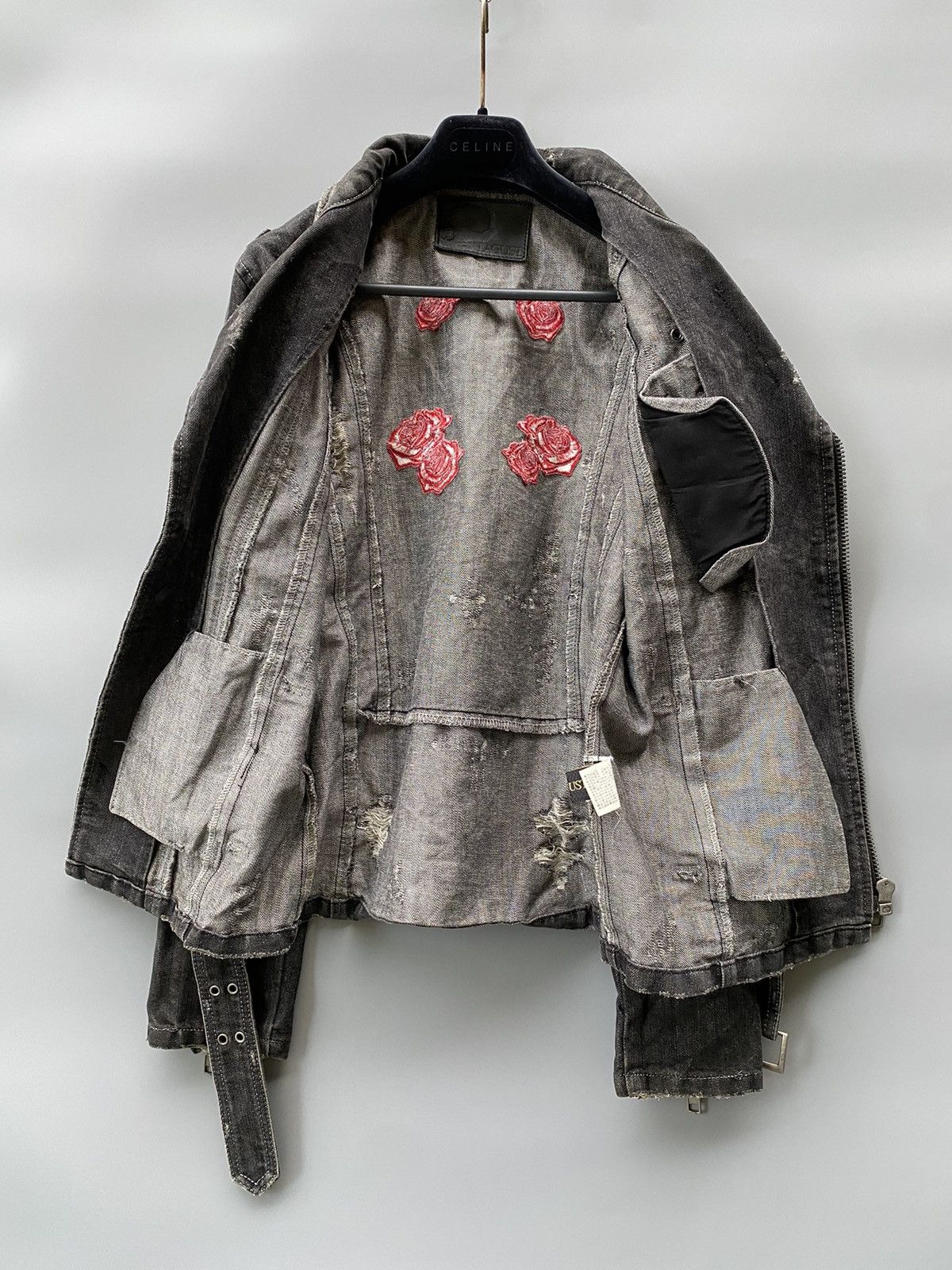 If Six Was Nine × Japanese Brand Lagust Distressed Metallic Denim Jacket Size S / US 4 / IT 40 - 14 Thumbnail