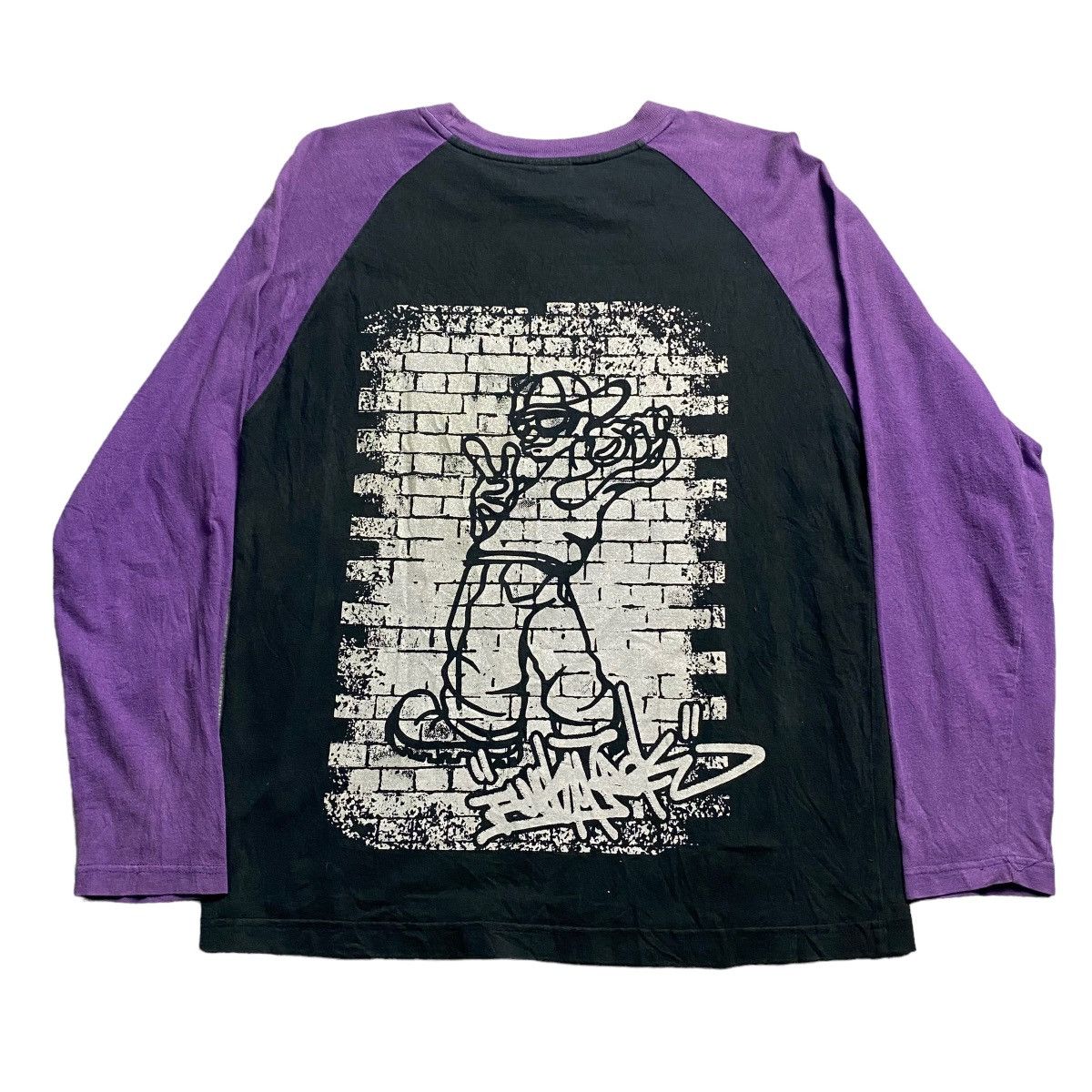 JNCO × Japanese Brand Grass Hither Graffiti Funky Jeck Design Longsleeve Tshirt Size US M / EU 48-50 / 2 - 1 Thumbnail