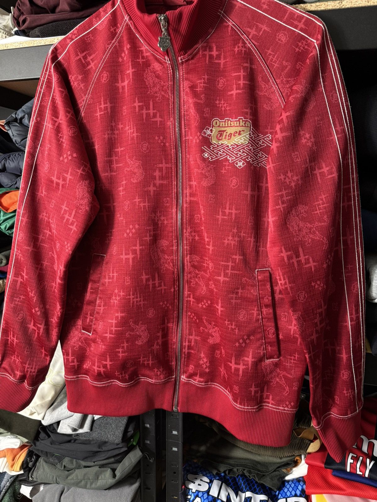 Onitsuka Tiger Onitsuka Tiger Track Jacket Red Full Zip Y2K Japan Style S Size US S / EU 44-46 / 1 - 3 Thumbnail