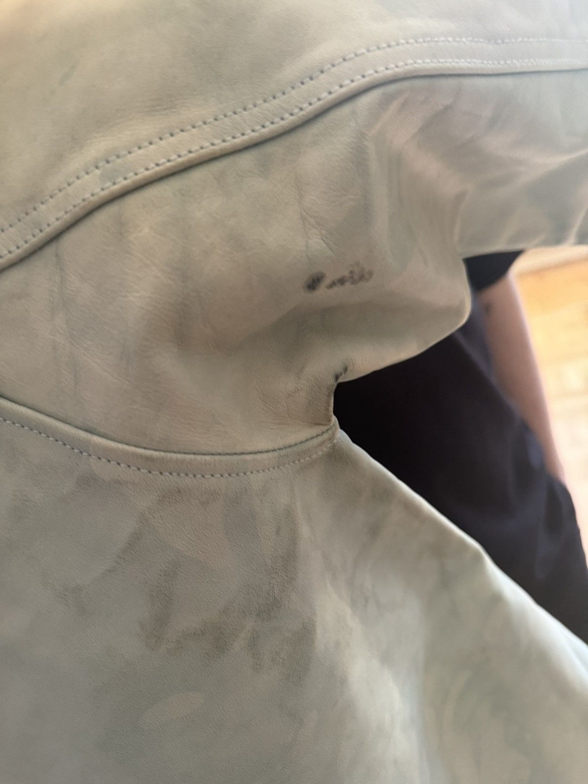 Our Legacy "Worn Out" Zipped Light Blue Leather Jacket *Sample* Size US S / EU 44-46 / 1 - 5 Thumbnail
