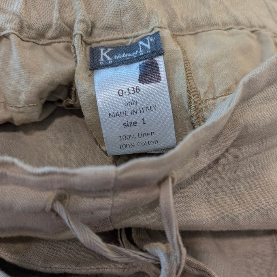 Other Kristensen Du Nord Cropped Linen Drawstring Lagenlook Pants Size 27" / US 4 / IT 40 - 3 Thumbnail