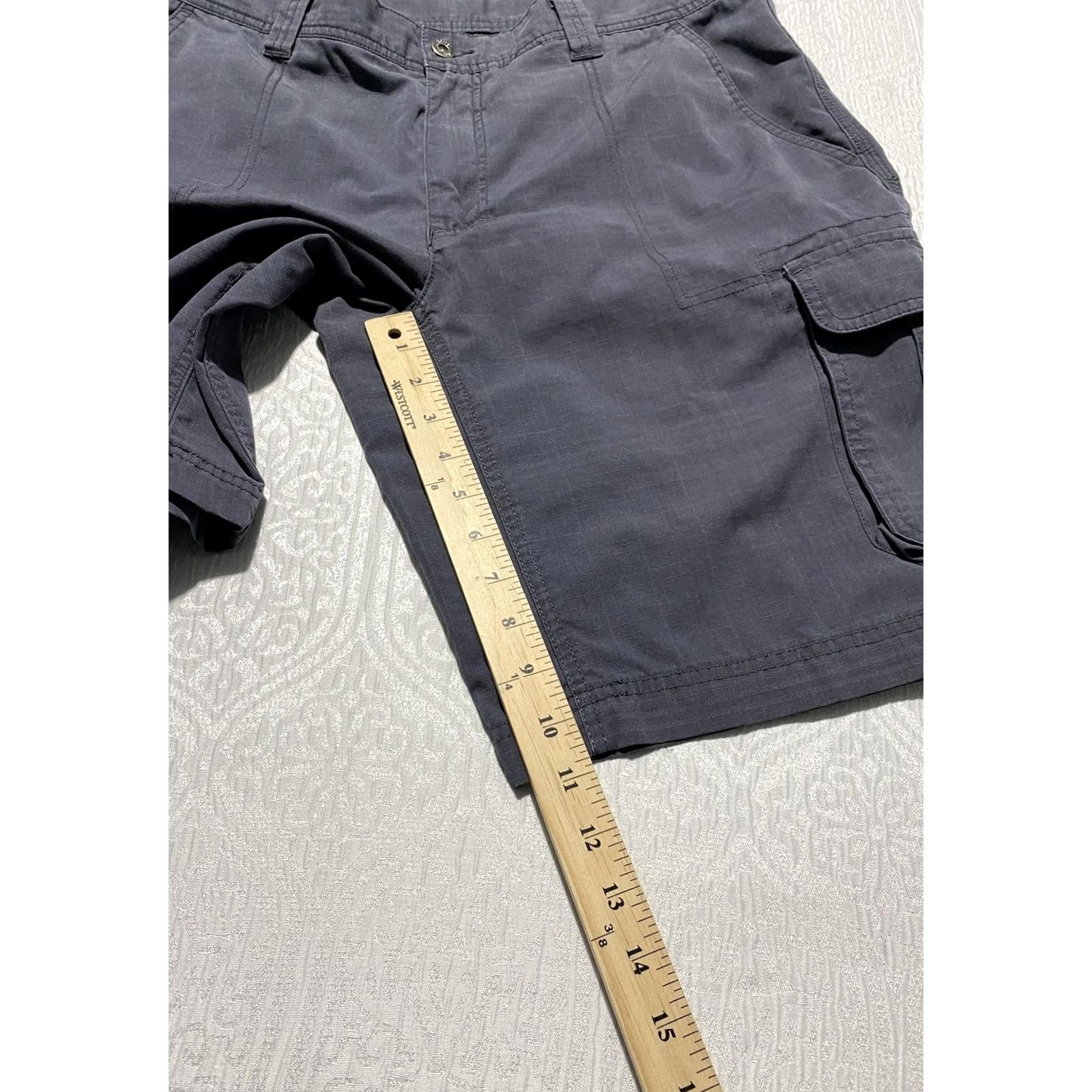 Vintage Köppen Mens 36 Gray Cargo Shorts Cotton Polyester Lightweight Pockets Travel Outdoor Casual Summer Size US 36 / EU 52 - 5 Thumbnail