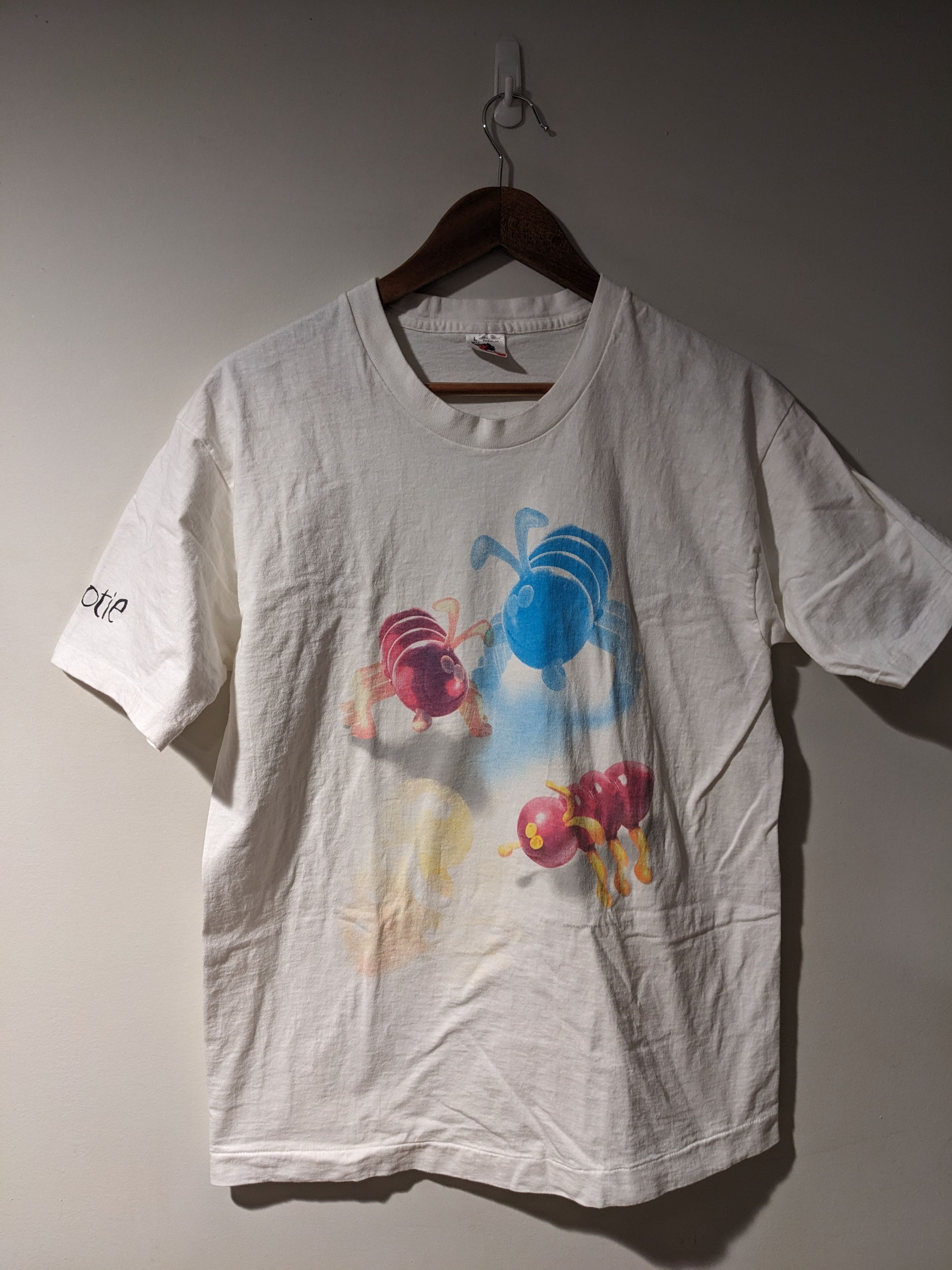 Fruit Of The Loom × Vintage Vintage 1995 Cootie Board Game Promo White Large T-Shirt Size US L / EU 52-54 / 3 - 1 Thumbnail