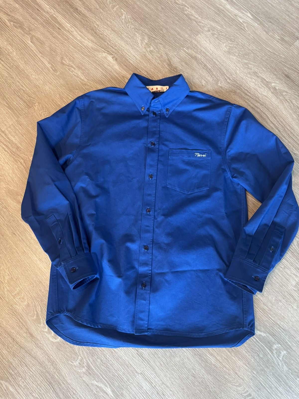 Marni Marni Logo embroidered cotton shirt Size US M / EU 48-50 / 2 - 1 Thumbnail