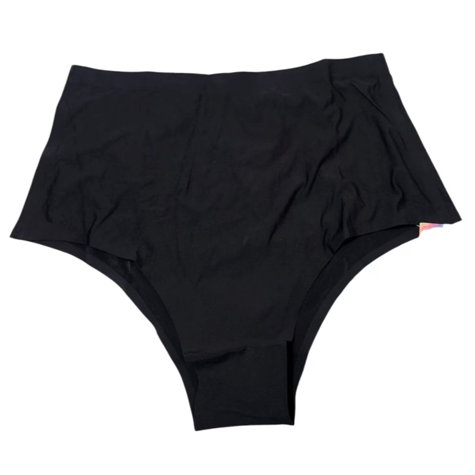 Vintage Cheek Boss Panty Womens L High Waist Cheeky Underwear Solid Black Panties Size 36" / US 14 / IT 50 - 2 Thumbnail