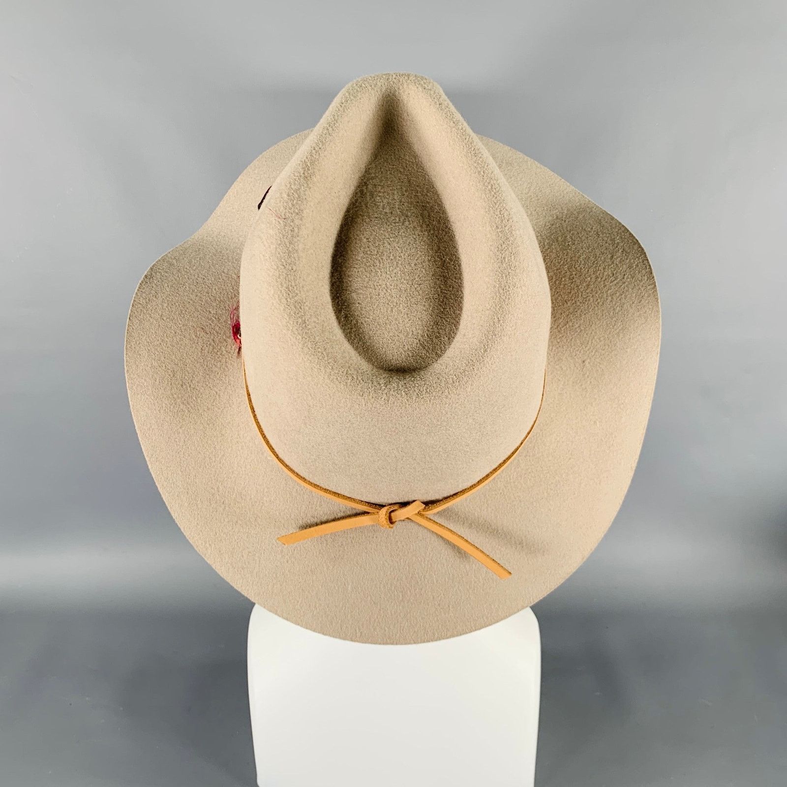 Brixton BRIXTON Size M Taupe Wool Felt Fedora Hat Size ONE SIZE - 4 Thumbnail