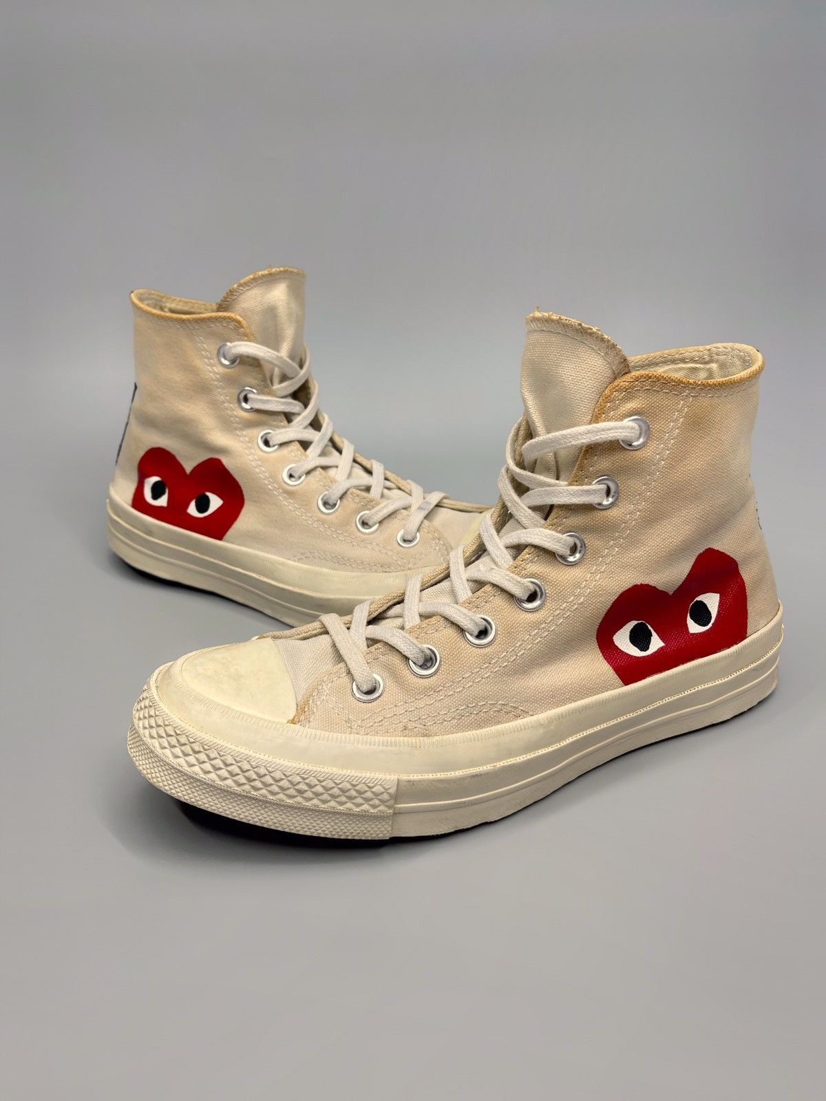 Comme des Garcons × Comme des Garcons PLAY × Converse Comme Des Garcons Play x Converse Hi-Top Sneakers Size US 7.5 / IT 37.5 - 2 Thumbnail