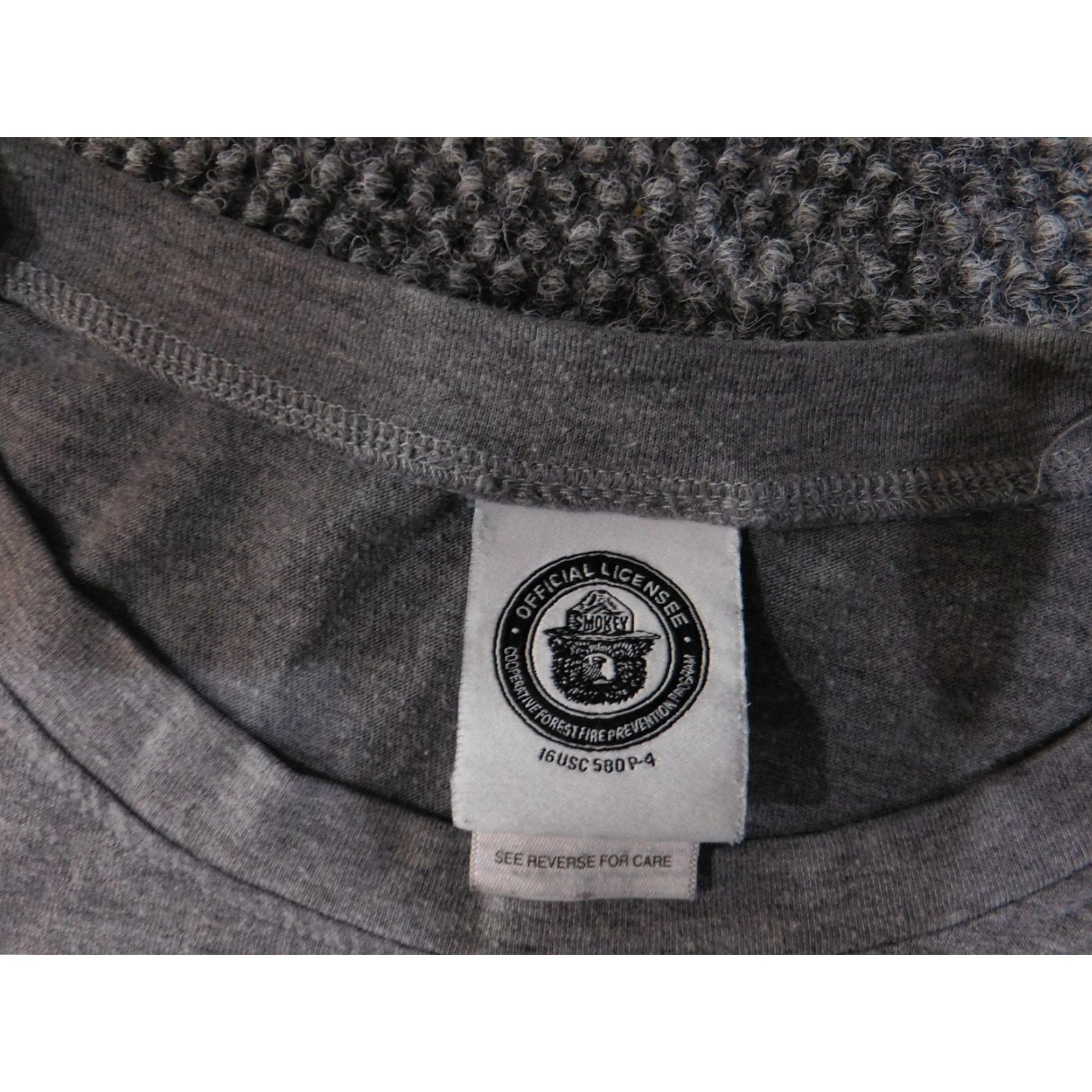 Vintage Smokey Bear Shirt Womens Medium Gray Only You Prevent Wildfires Graphic Soft Tee Size M / US 6-8 / IT 42-44 - 4 Thumbnail