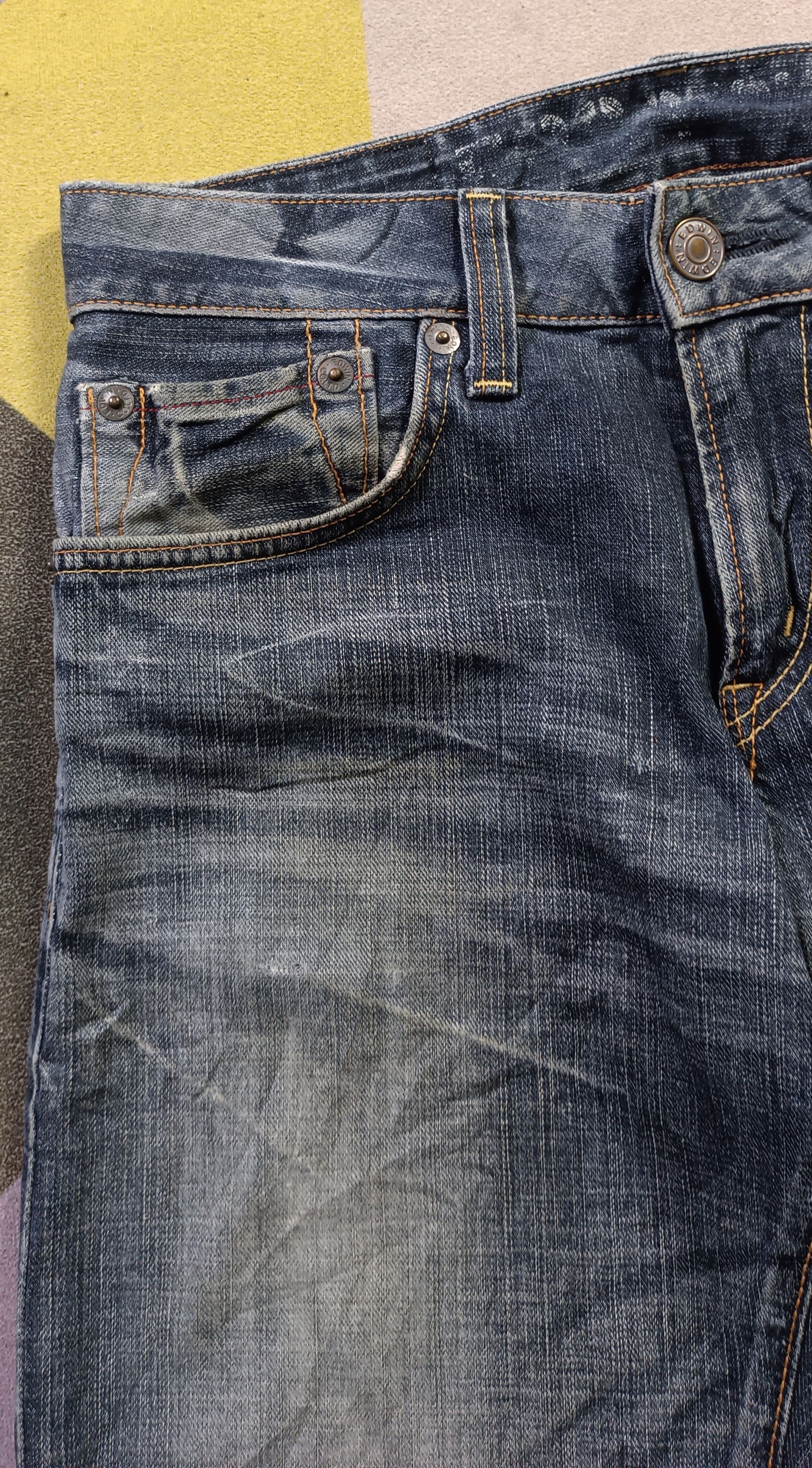 Edwin Vintage Edwin Blue Trip Edgeline 503 Distressed Denim Size US 32 / EU 48 - 9 Thumbnail