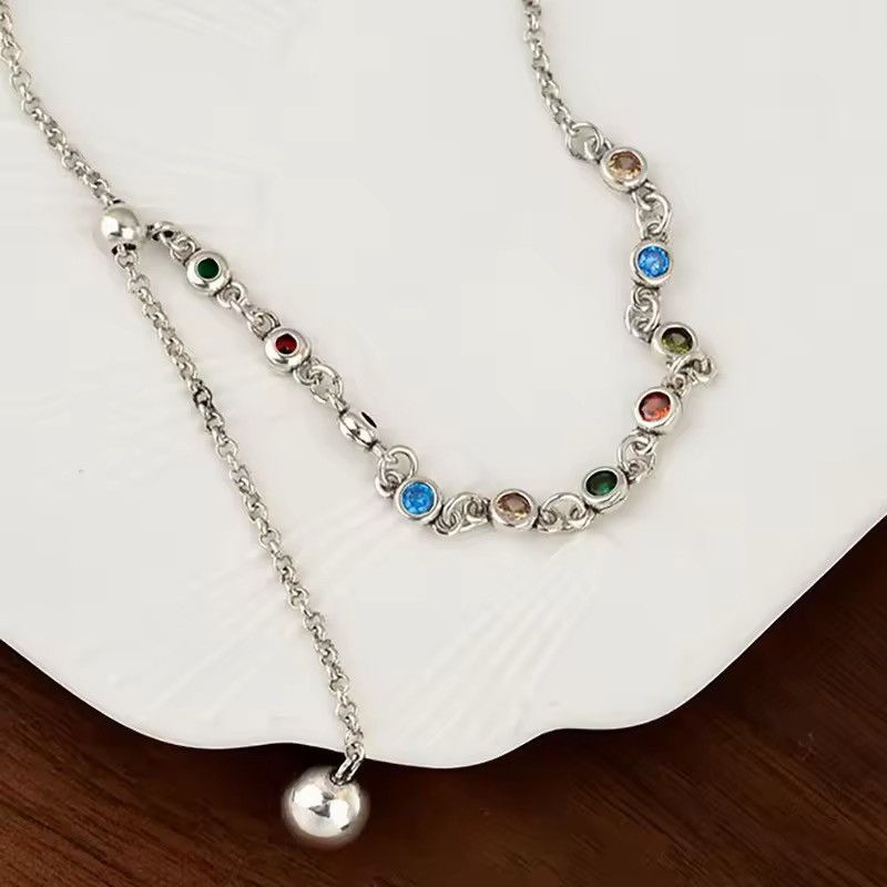 Jewelry Creative Trendy Elegant Multicolor Zircons Ball Bracelet Size ONE SIZE - 4 Thumbnail