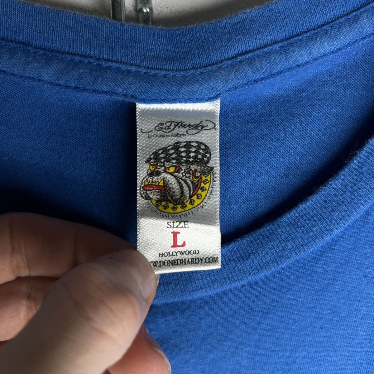 Ed Hardy × JNCO × Vintage Y2K Ed Hardy Christian Audigier Tiger Rhinestone Tee Size US L / EU 52-54 / 3 - 5 Thumbnail