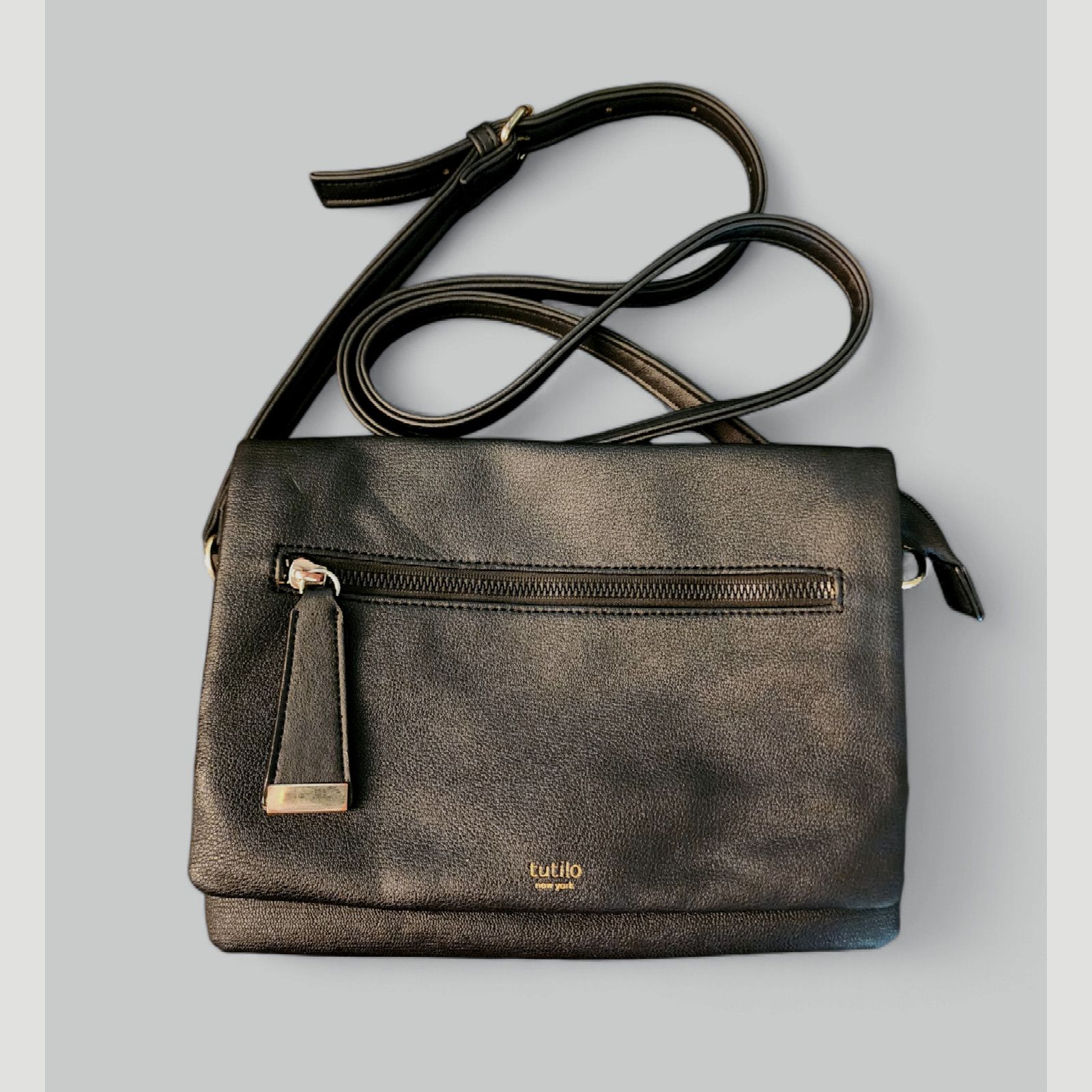 Other Tutilo New York Black Vegan Leather Crossbody Purse Size ONE SIZE - 10 Thumbnail