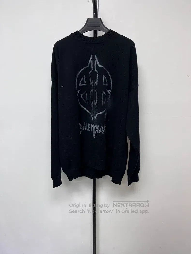 Balenciaga Balenciaga Letter Logo Printed Long Sleeve Crew Neck Sweat Size US M / EU 48-50 / 2 - 1 Thumbnail