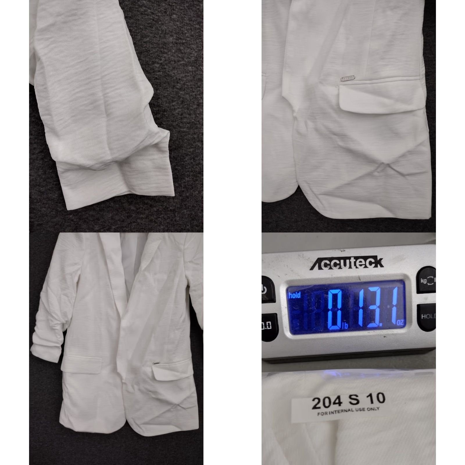 Guess GUESS Blazer Jacket Ivory XS Women 3/4 Sleeve Cotton Blend Mid-Length Button Casual Solid Knitwear Jackets Size XS / US 0-2 / IT 36-38 - 8 Thumbnail