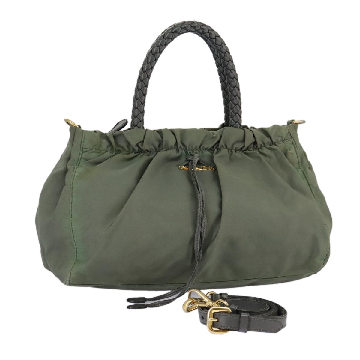 Prada Green Synthetic Handbag (Pre-Owned) Size ONE SIZE - 1 Thumbnail