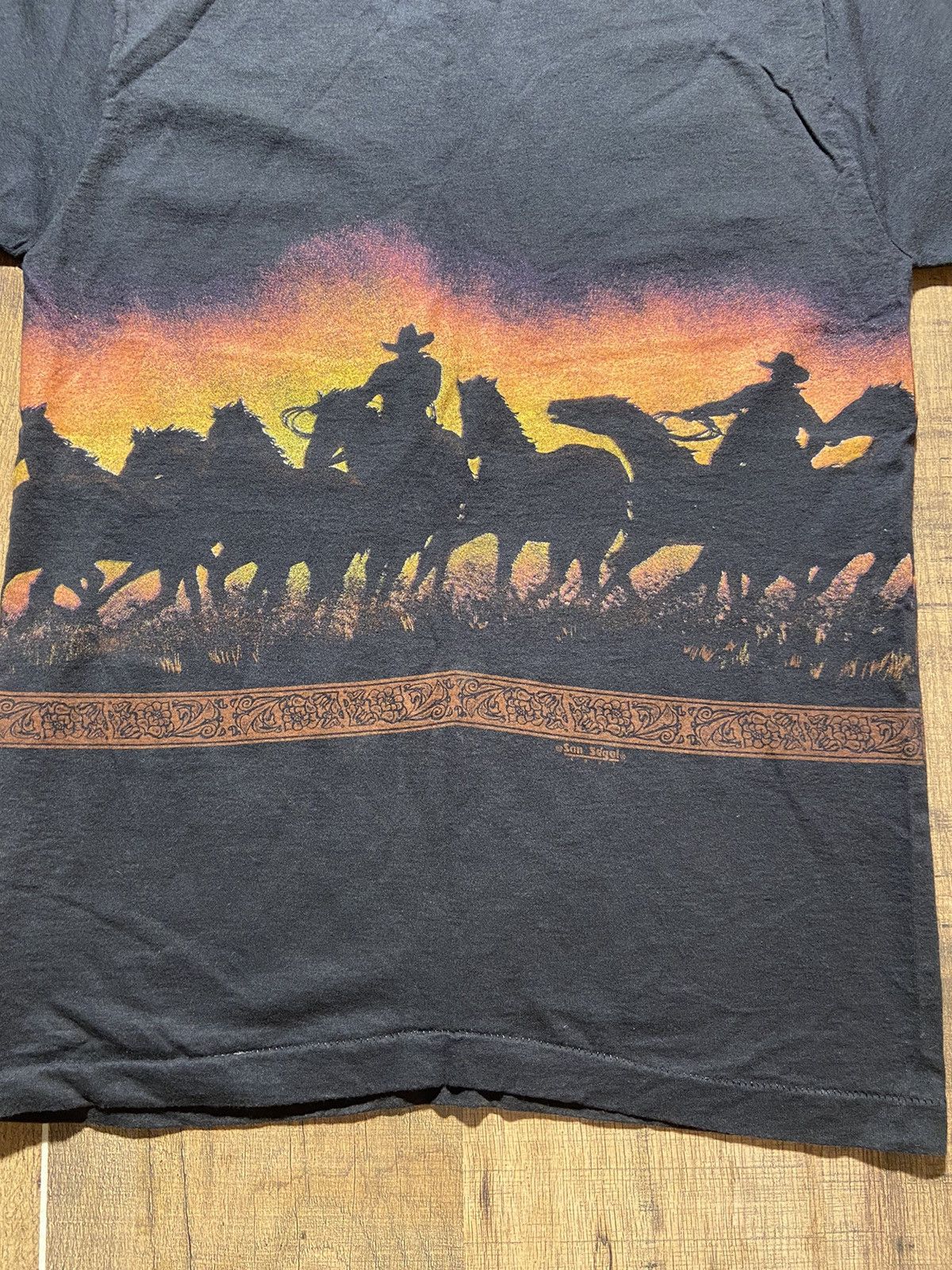 Anvil Vintage 1991 western cowboy sunset tee Size US L / EU 52-54 / 3 - 9 Thumbnail