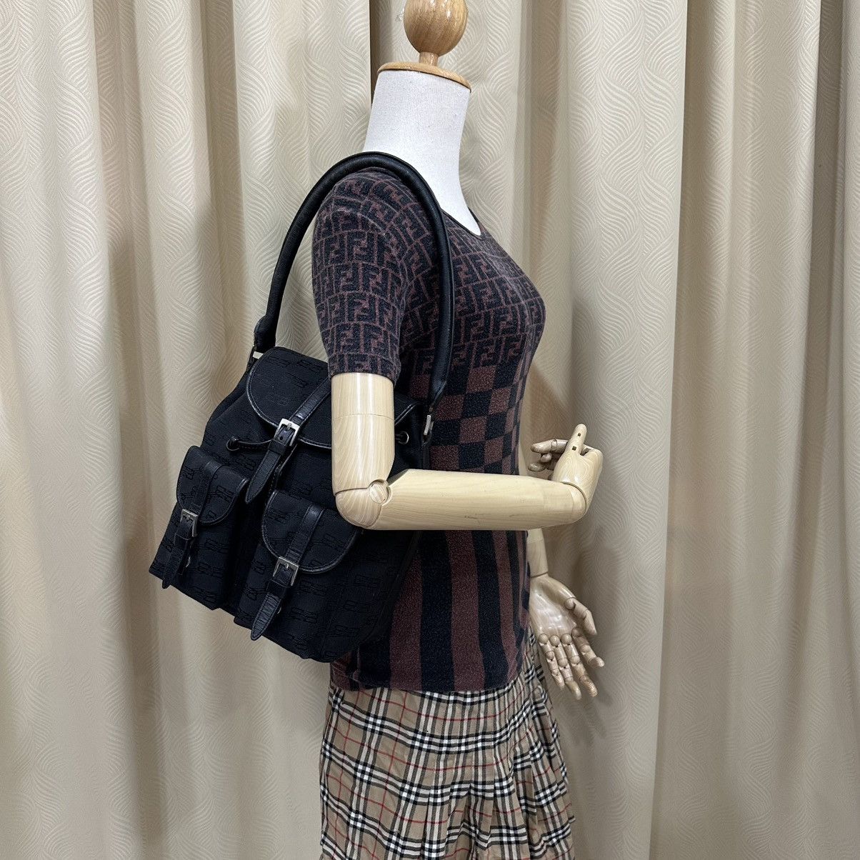Balenciaga ‼️LD‼️ BALENCIAGA PARIS BB MONOGRAM DRAWSTRING SHOULDER BAG Size ONE SIZE - 1 Thumbnail