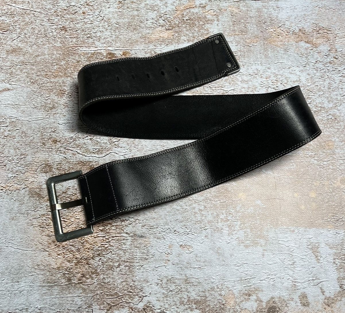 Vintage Vintage wide leather belt Size ONE SIZE - 1 Thumbnail