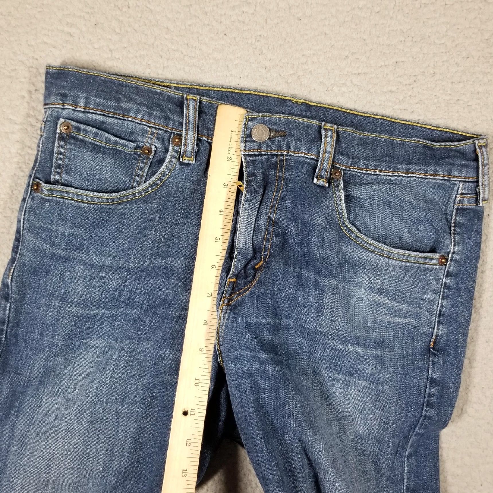 Levi's Levi's 514 Jeans Men 32x30 Blue Denim Straight Leg Mid Rise Casual Classic Rivets Size US 32 / EU 48 - 4 Thumbnail