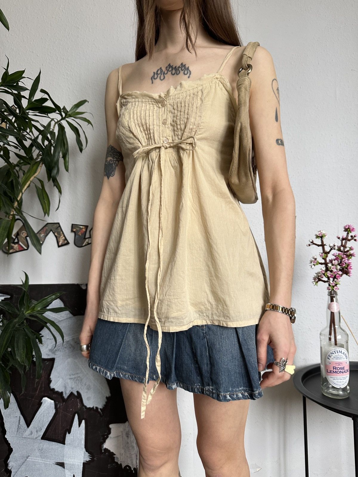 Vintage Country Cottage Button Up Cute Blouse Vintage 90s Size ONE SIZE - 3 Thumbnail