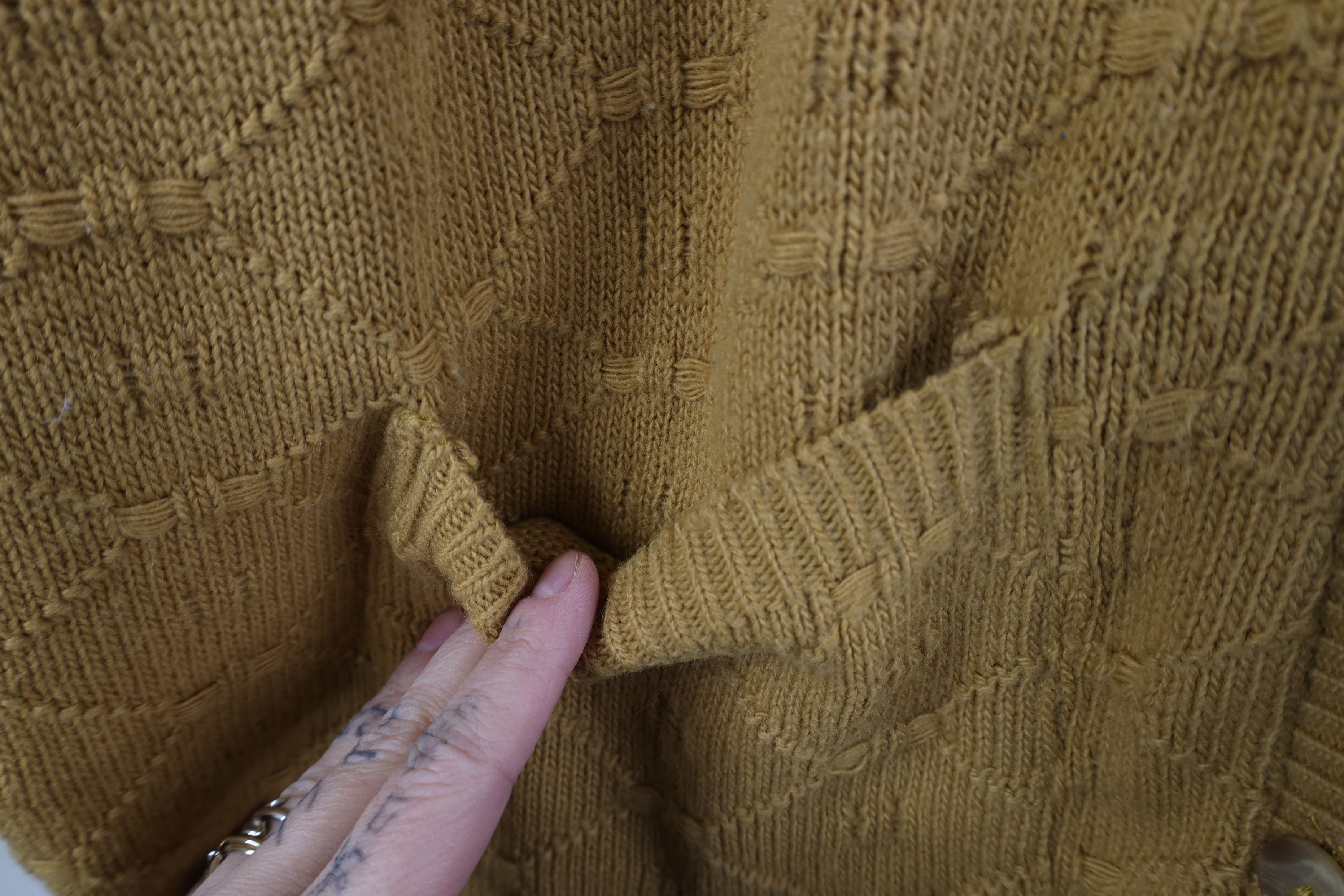 Vintage Vintage 90s Streetwear Knit Cardigan Sweater Vest Wheat USA Size XL / US 12-14 / IT 48-50 - 6 Thumbnail