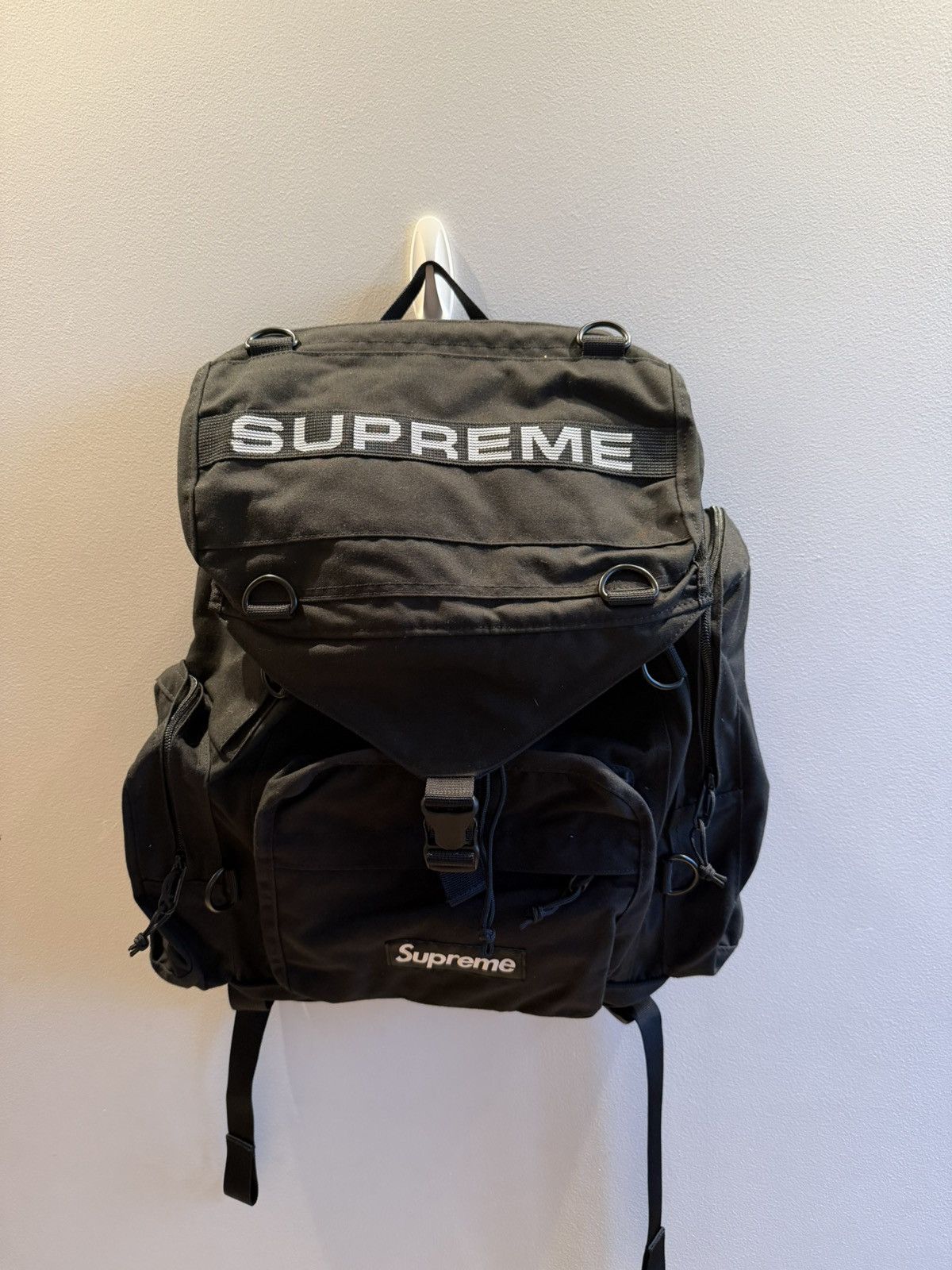 Supreme Supreme Canvas Backpack Black SS22 20L | Grailed