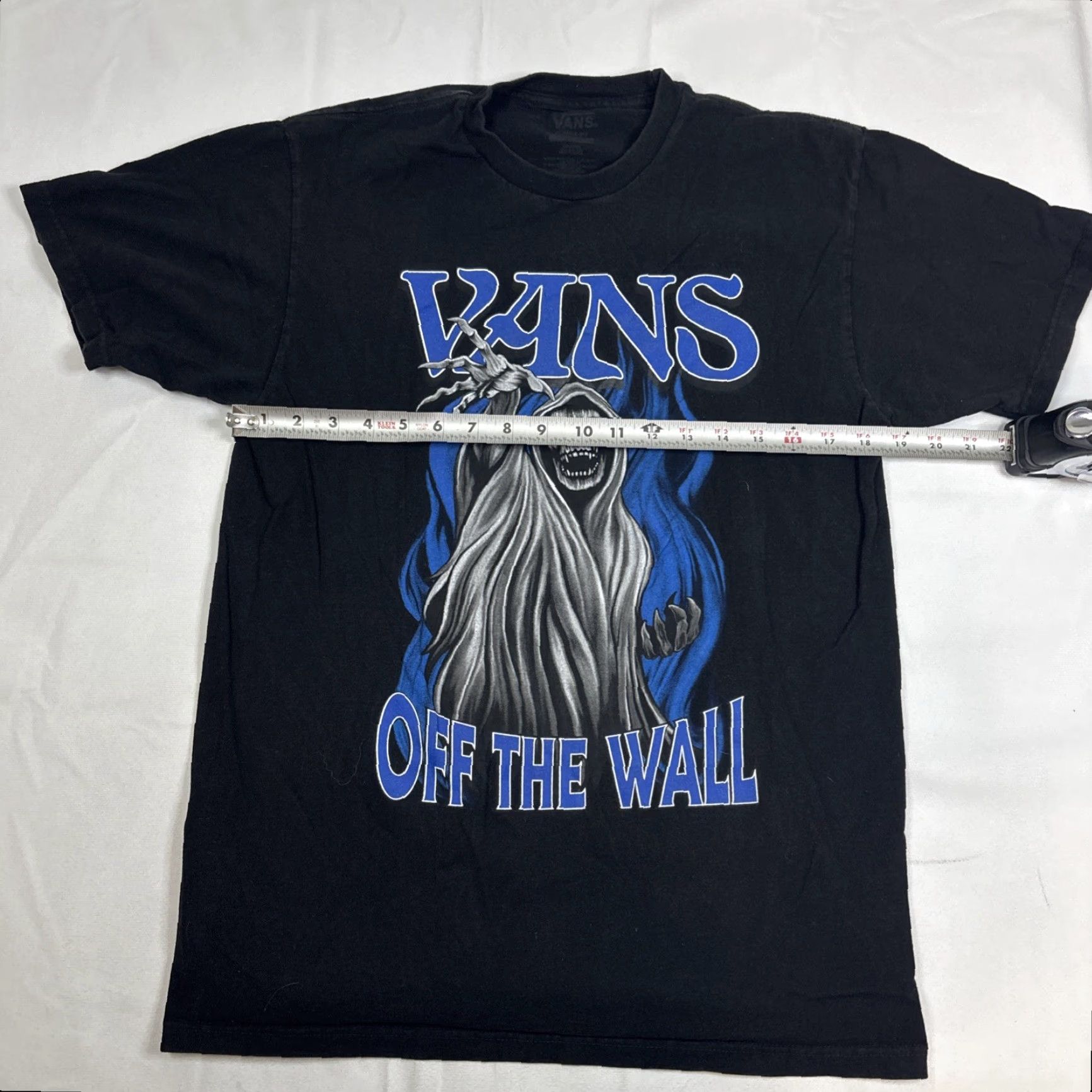 Vans VANS T-Shirt Mens M Black Reaper Graphic Blue Skate Surf Short Sleeve Crew Neck Logo Size US M / EU 48-50 / 2 - 4 Thumbnail