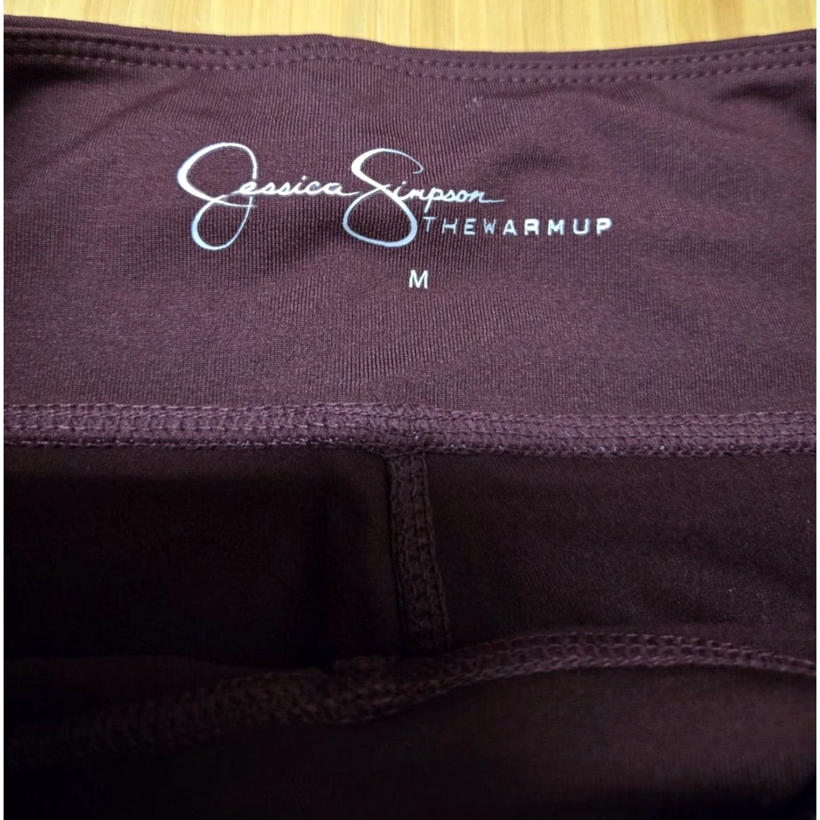 Jessica Simpson Jessica Simpson Warm Up Leggings Stars Fig Medium Women's Activewear Zip Pocket Size 32" / US 10 / IT 46 - 4 Thumbnail
